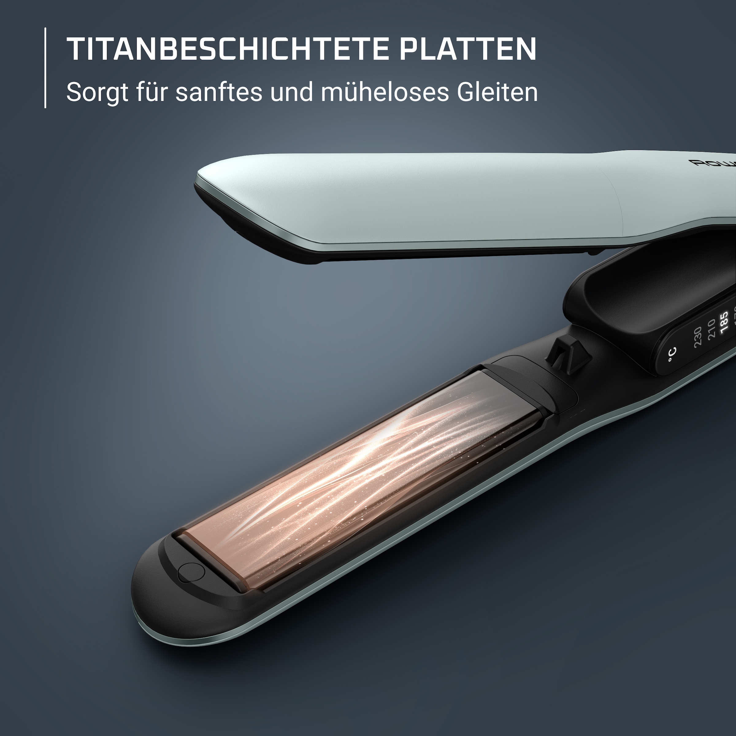 Rowenta Glätteisen »Rowenta Thermoglide«, Titanium, Titanium-Beschichtung, 5 Temperaturstufen von 170°C bis 230°C