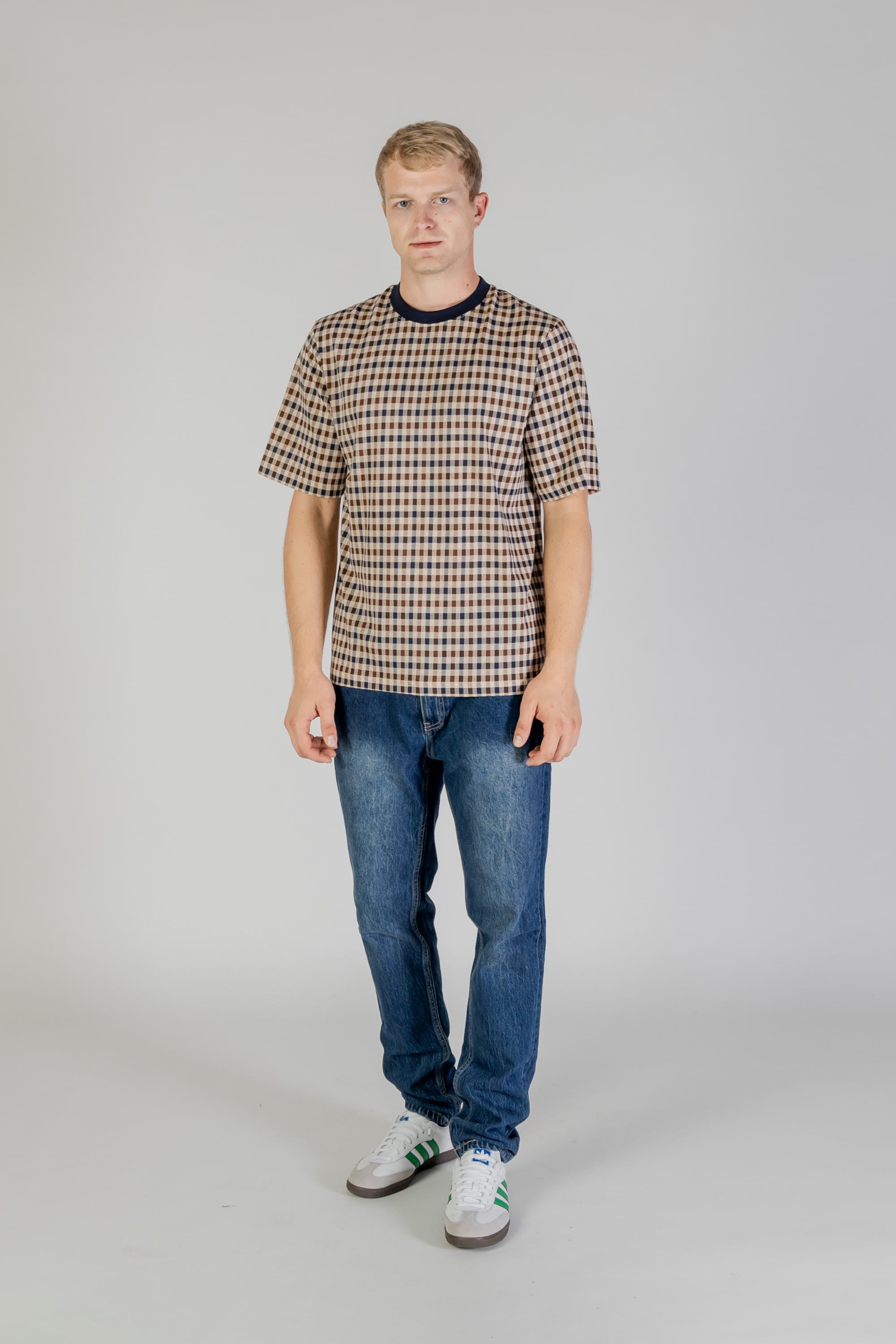 Aquascutum Active T-Shirt »ACTIVE CLUB CHECK T-SHIRT Herren« T-Shirt Herren, leichtes Kurzarmshirt, Karohemd, Outdoor, Sale