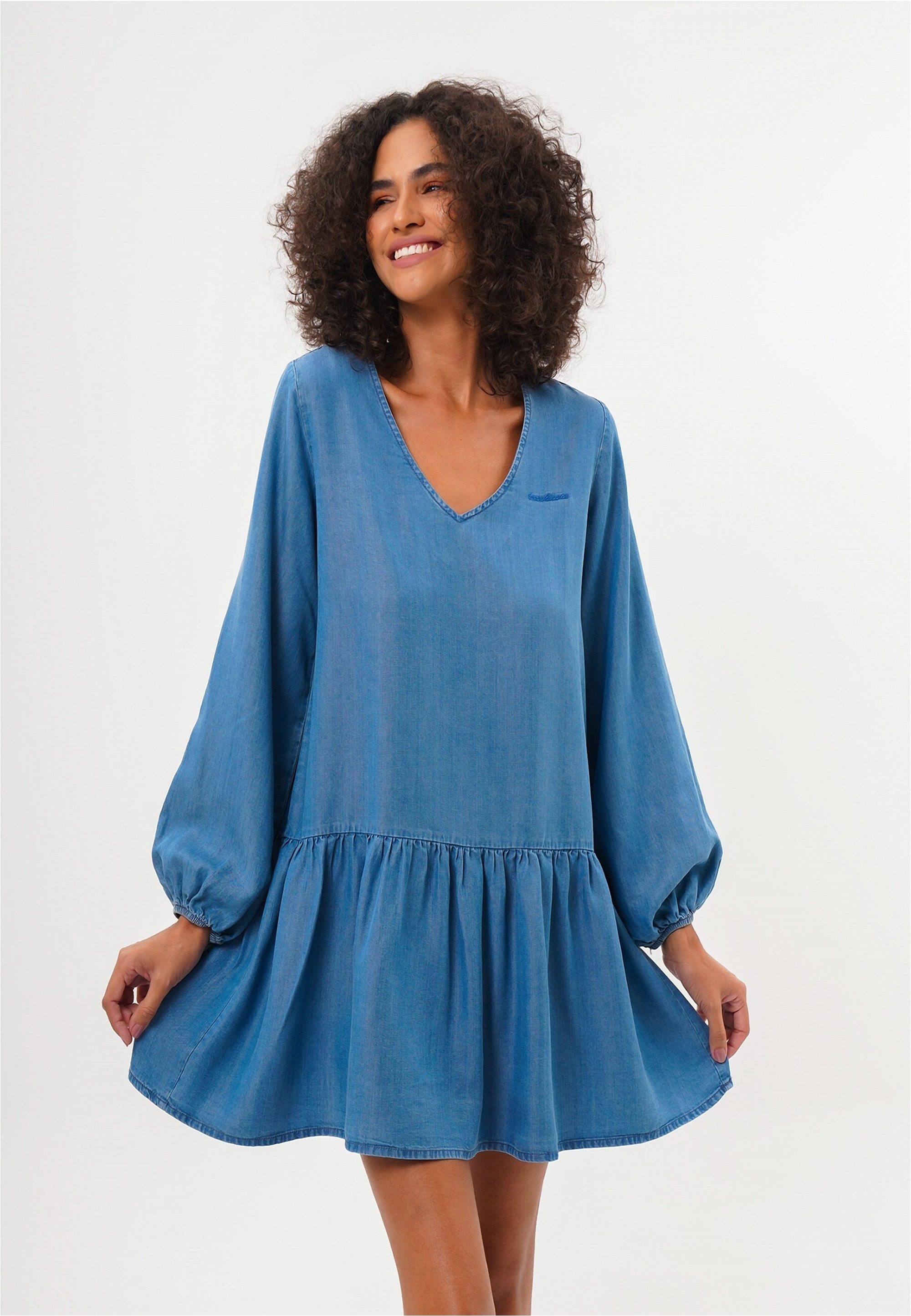 freshlions Jerseykleid "Bonnie" 1 tlg. mit verspielten Ballonbündchen günstig online kaufen