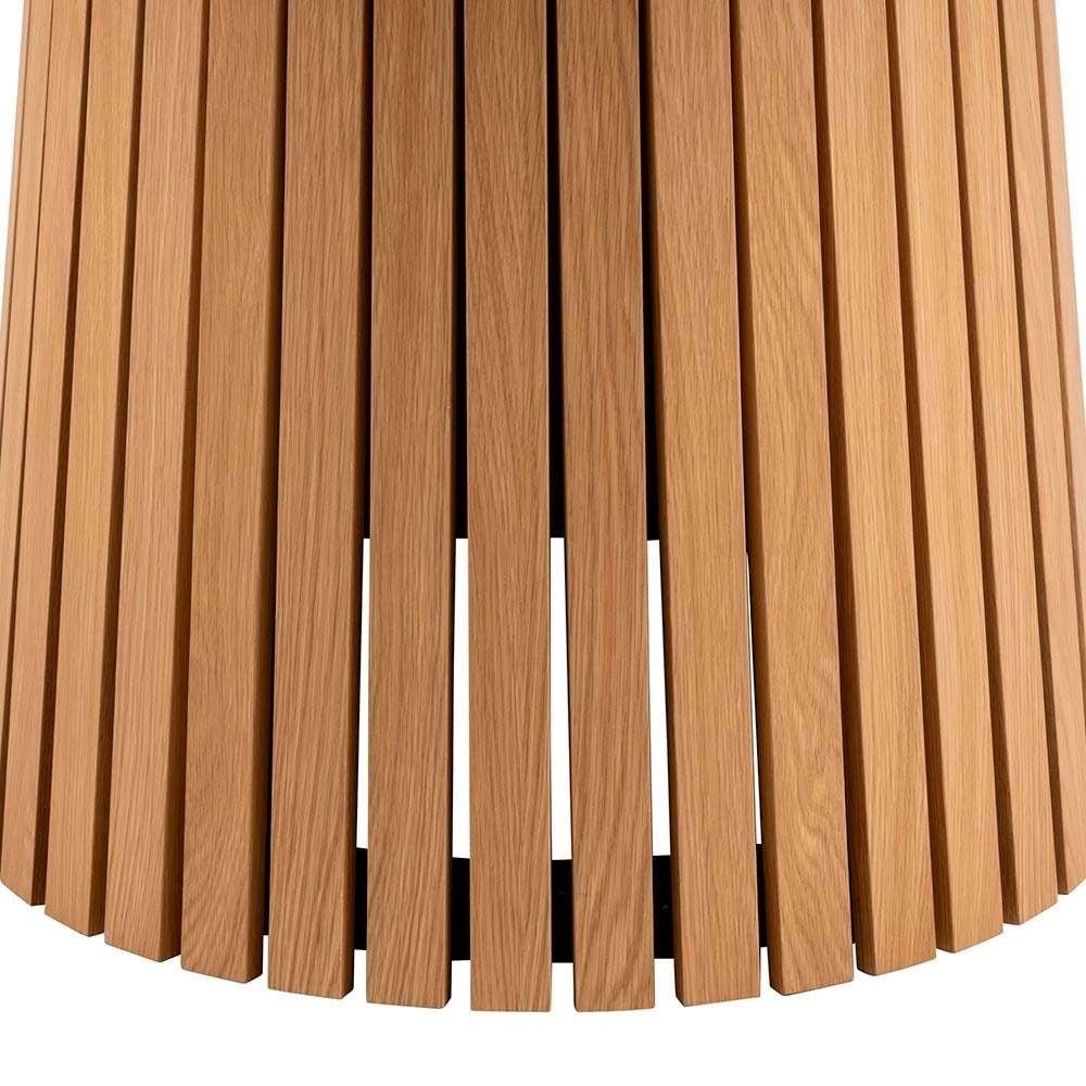 ACTONA GROUP Esstisch »Christo Tisch, Wohnzimmertisch,«, rund, Eichenfurnier, Säulenfuß, Lamellenfront, Ø: 120 cm