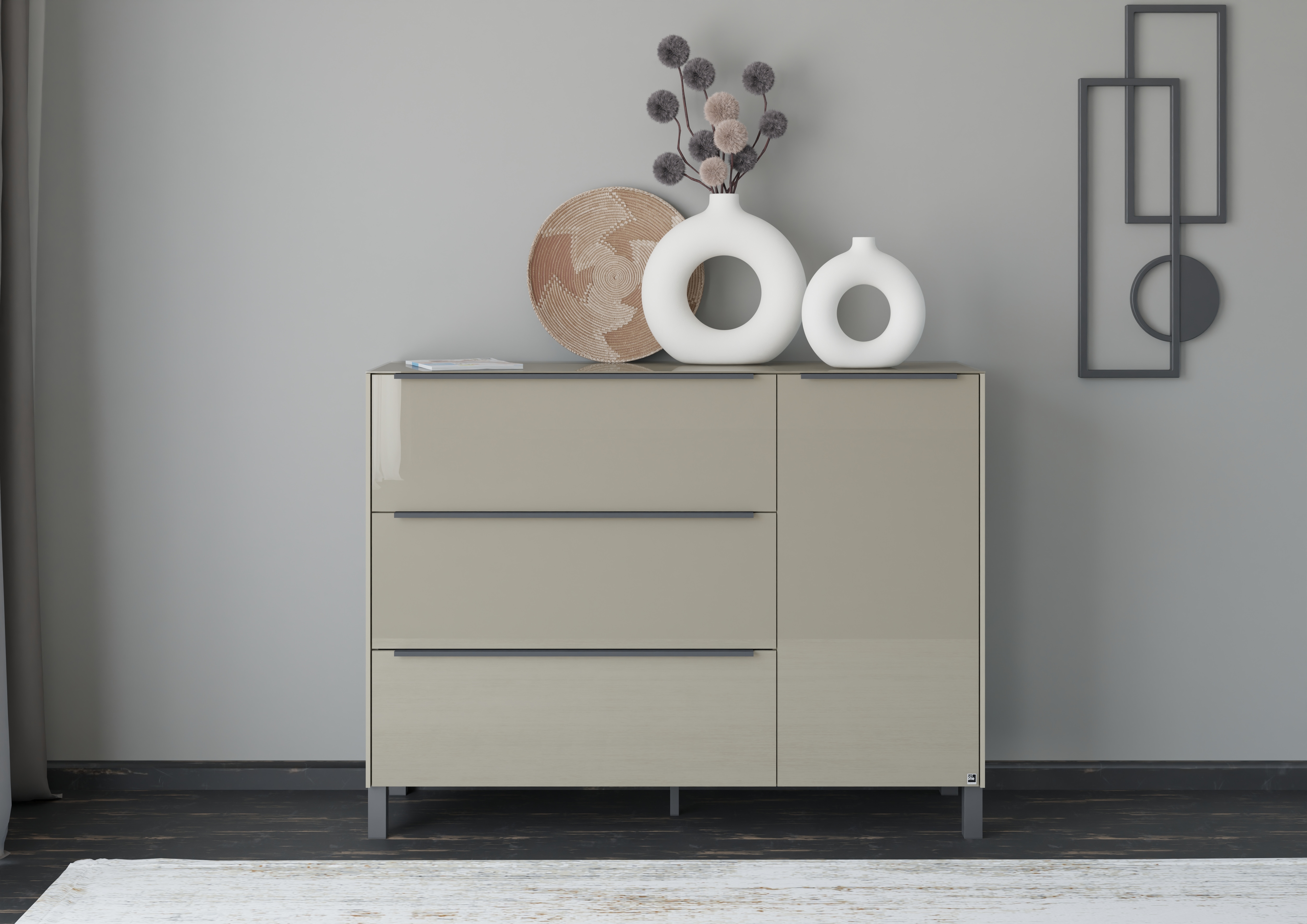 set one by Musterring Sideboard "Reno" 1 Stk. tlg. Mit Vierkantfuß in diversen Farben, 106 cm Höhe & Farbauswahl