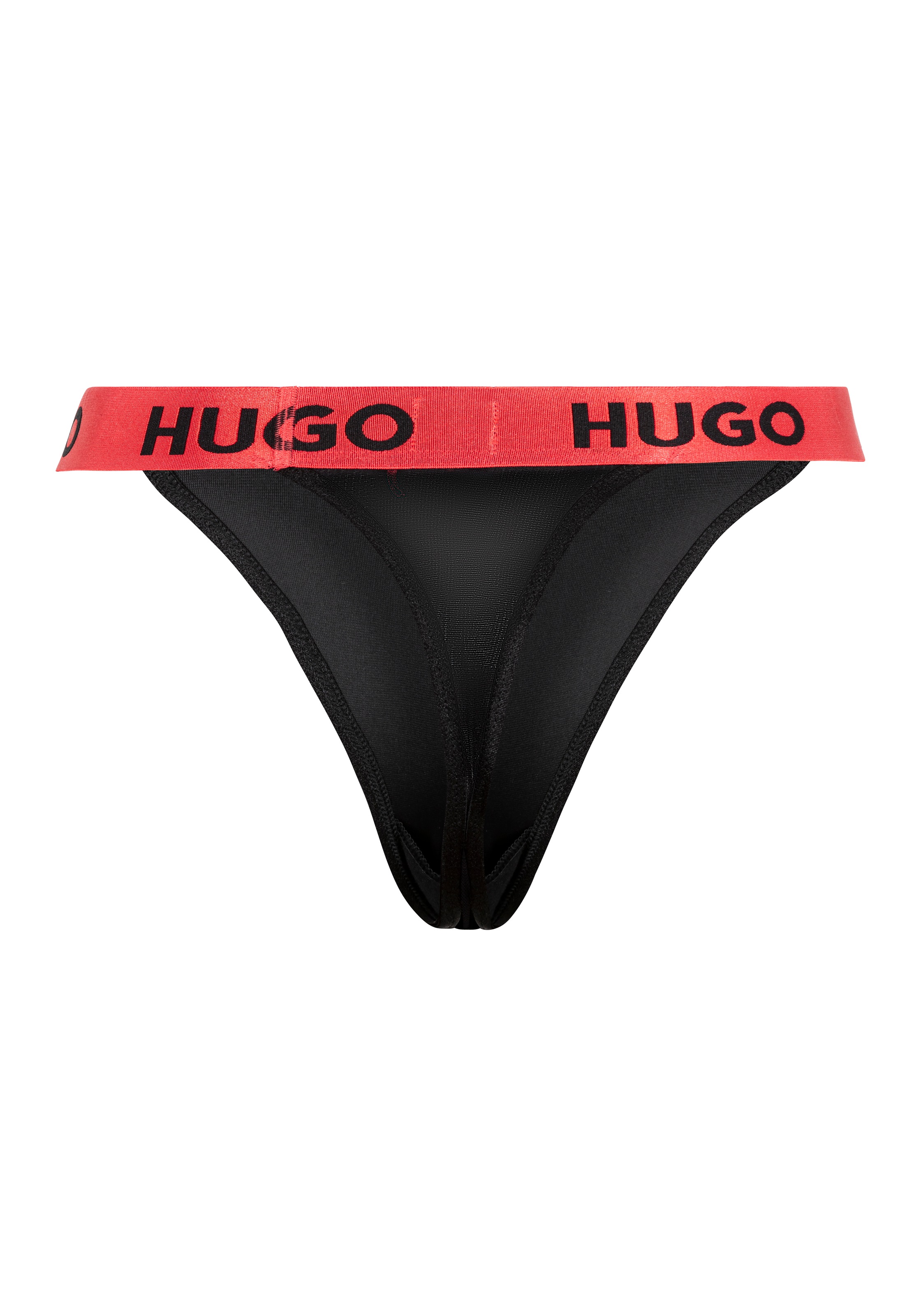 HUGO Underwear stringai »S. VELVET 10« su kontrastfarbenen Logobund