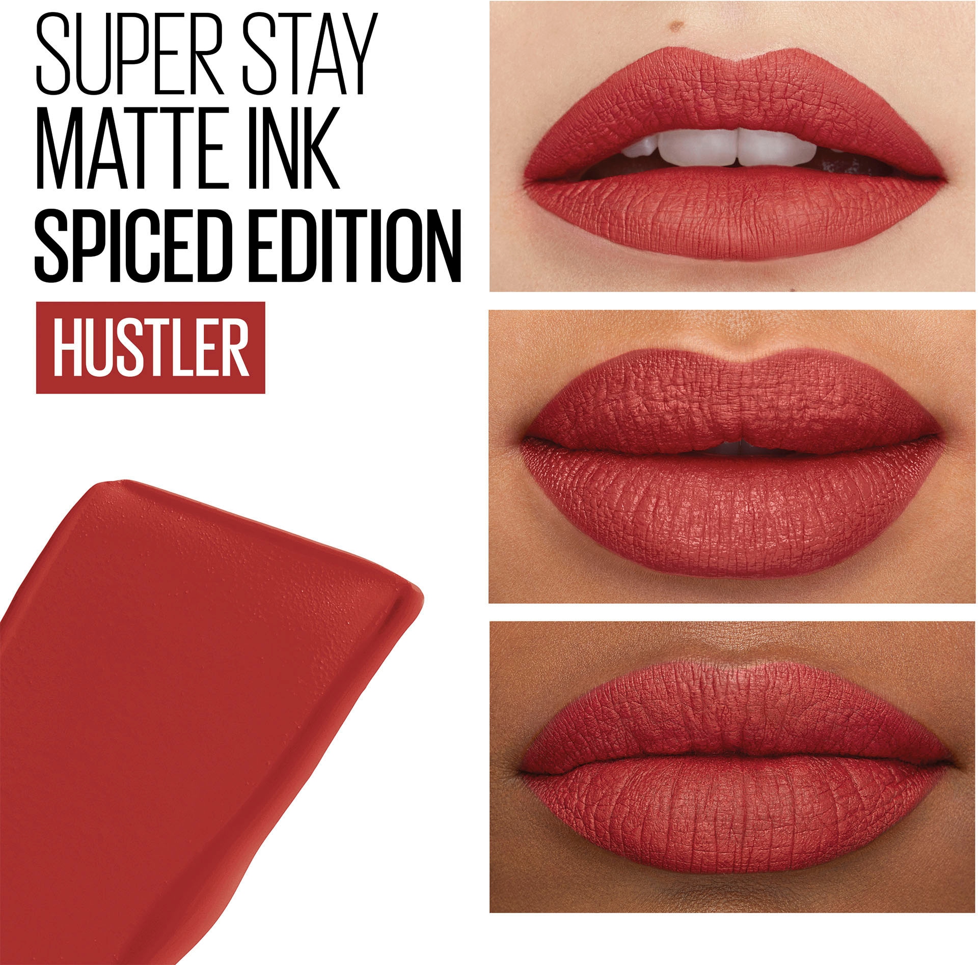 MAYBELLINE NEW YORK Lippenstift »Super Stay Matte Ink Spiced Up«, mit natürlichen Inhaltstoffen