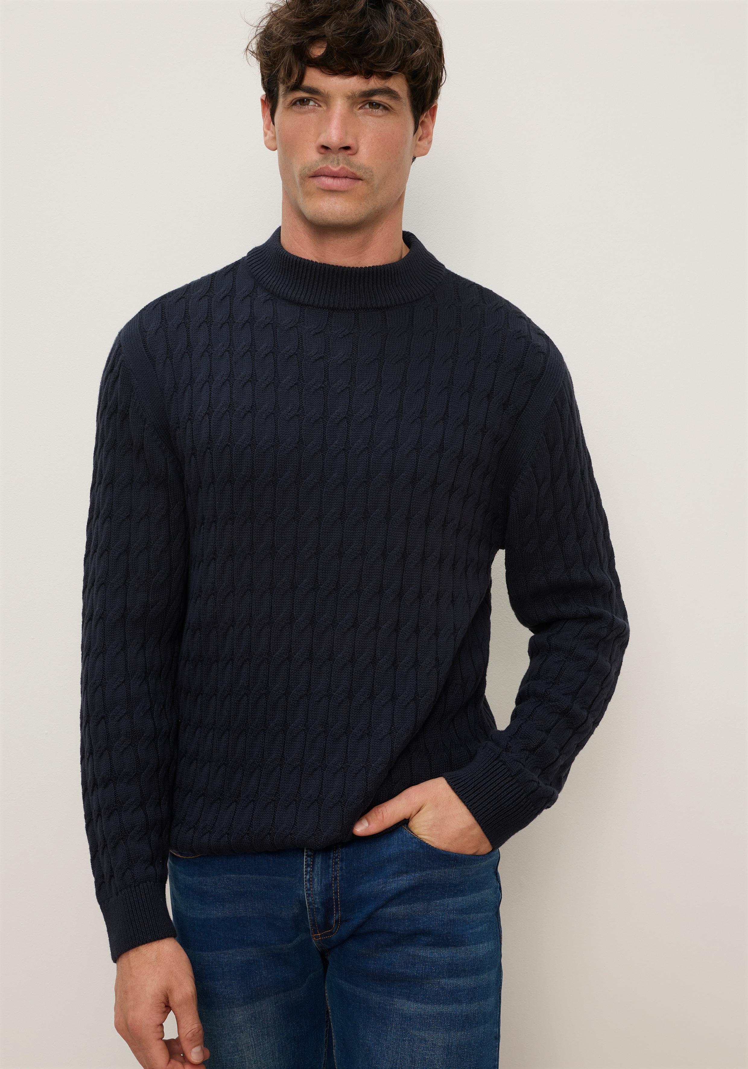 Bruno Banani Stehkragenpullover aus Strick, Regular Fit, mit normaler Länge