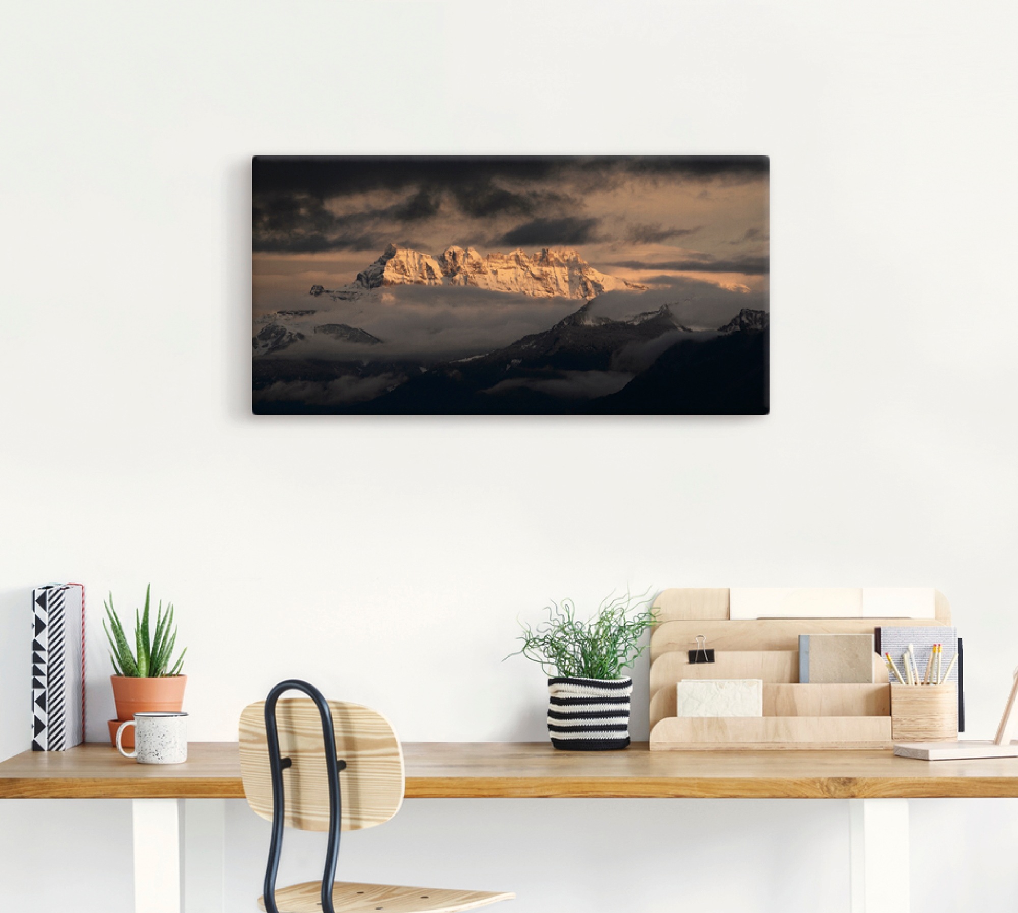Artland Leinwandbild "Dents du Midi, Schweizer Berge" Berge 1 Stk. tlg. auf günstig online kaufen