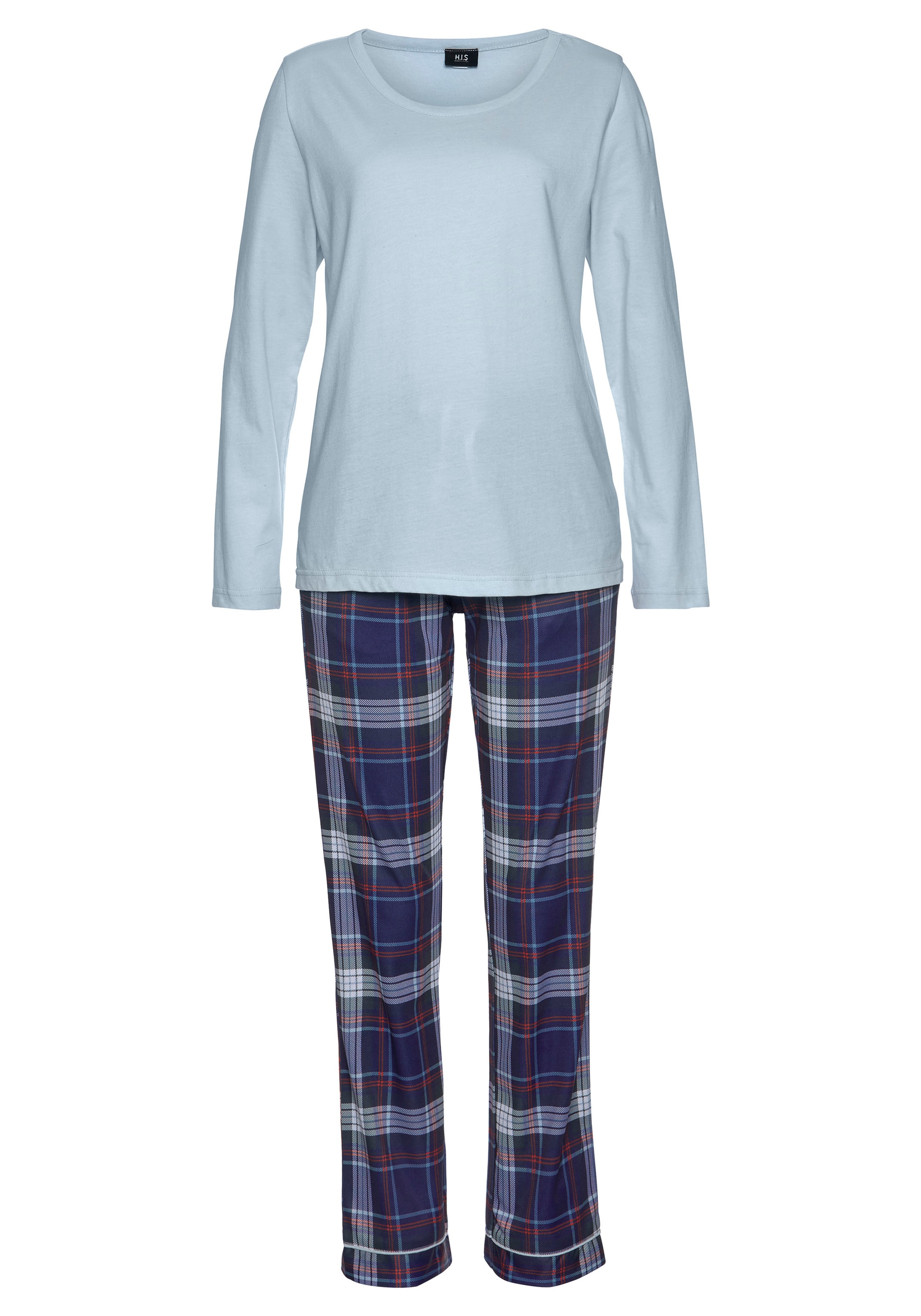 H.I.S Pyjama 2 Stk. tlg., mit karierter Schlafhose günstig online kaufen