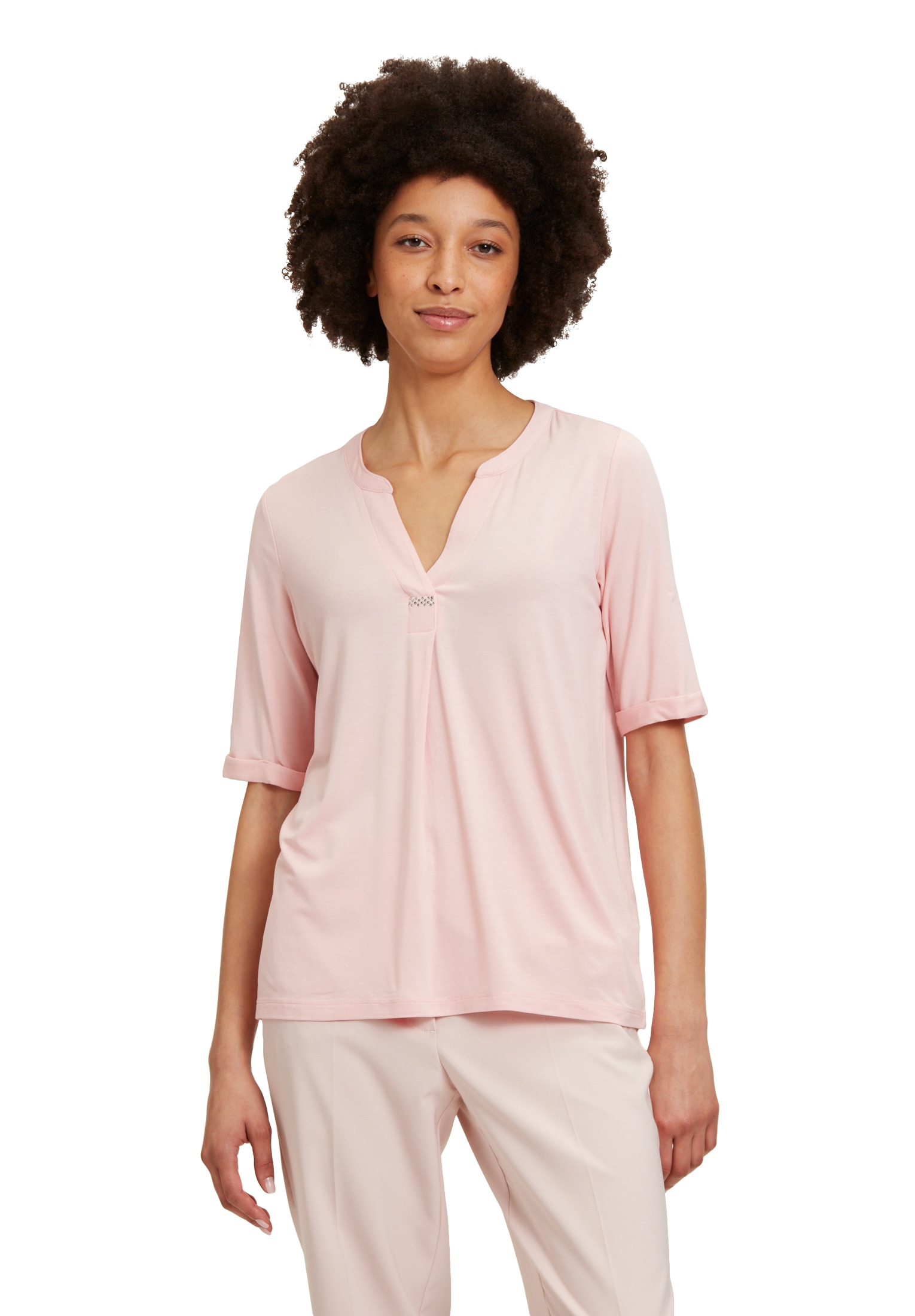 Betty Barclay Kurzarmshirt "Betty Barclay Blusenshirt mit Kragen", Hotfix günstig online kaufen