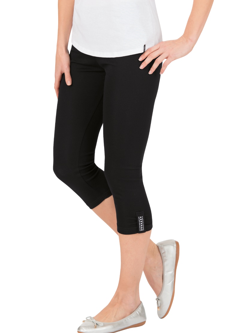 Leggings »TRIGEMA Leggings 7/8 mit Kristallsteinen«, (1 tlg.)