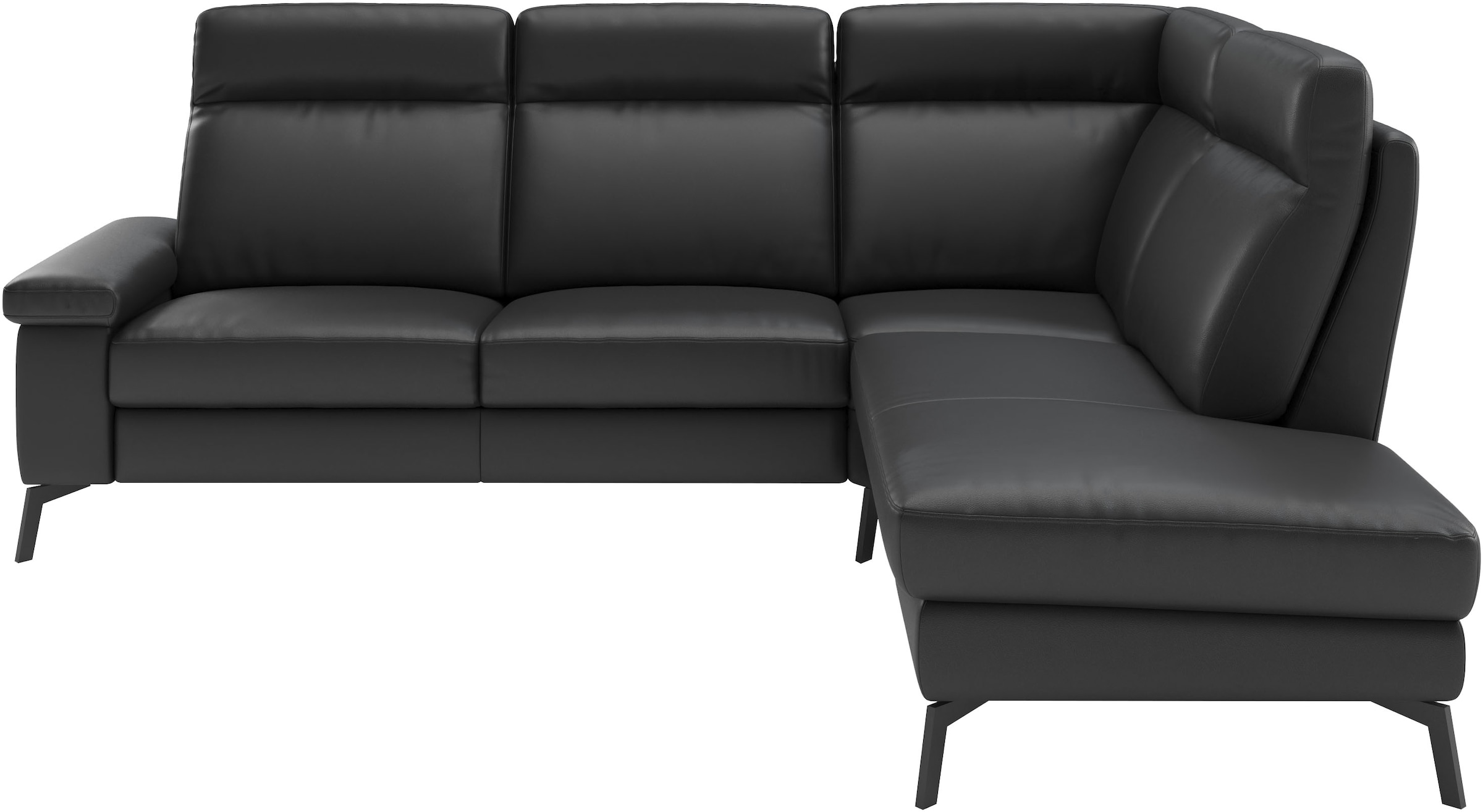 Home affaire Ecksofa "Nalani, optionaler Sitzauszug, Breite: 252 cm" Komfortabler Federkernsitz, großzügige Ecke, klappbare Armlehne