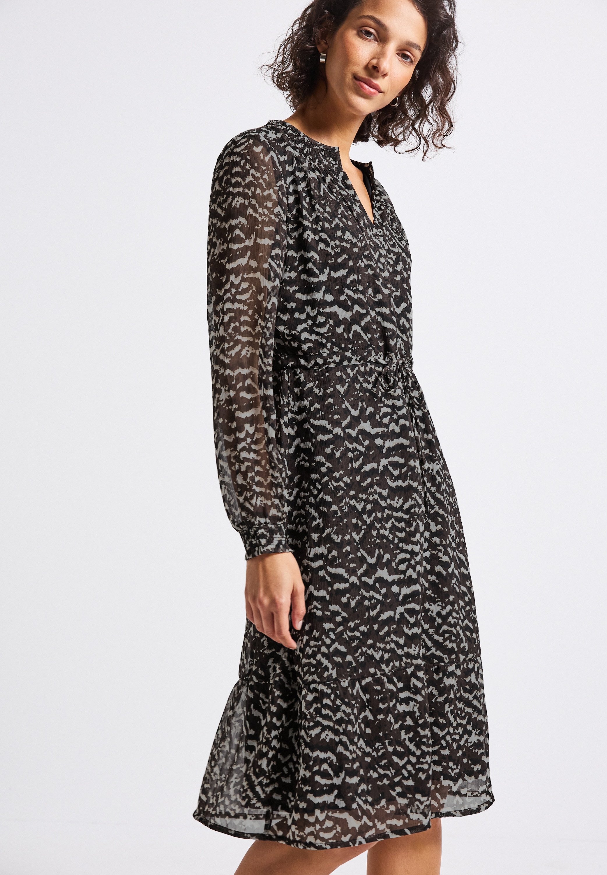 STREET ONE Chiffonkleid, mit All-Over Print günstig online kaufen