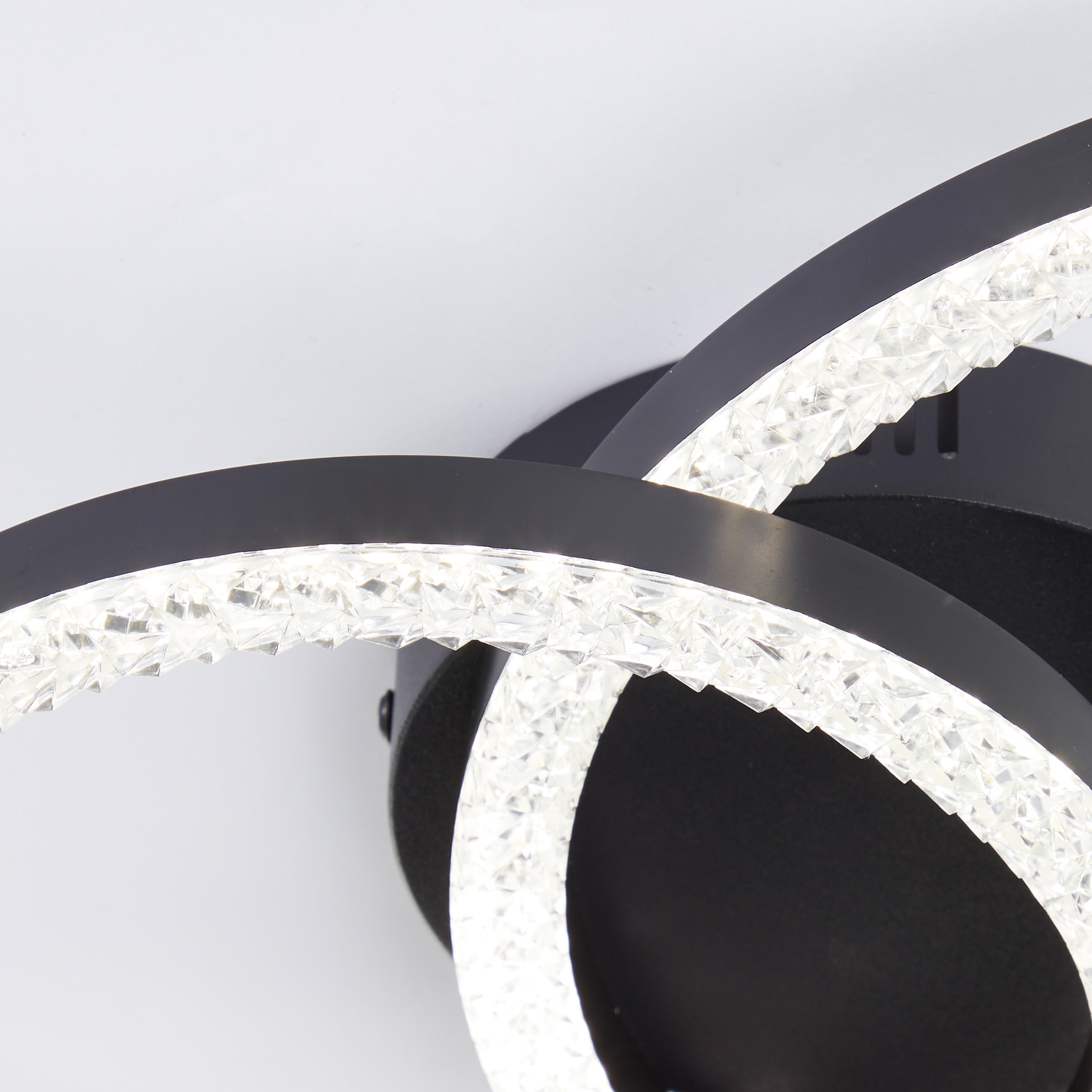 Brilliant LED Deckenleuchte »Aurelia«, 40 x 30 cm, 2500 lm, 4000 K, schwenkbar, Kristalloptik, schwarz