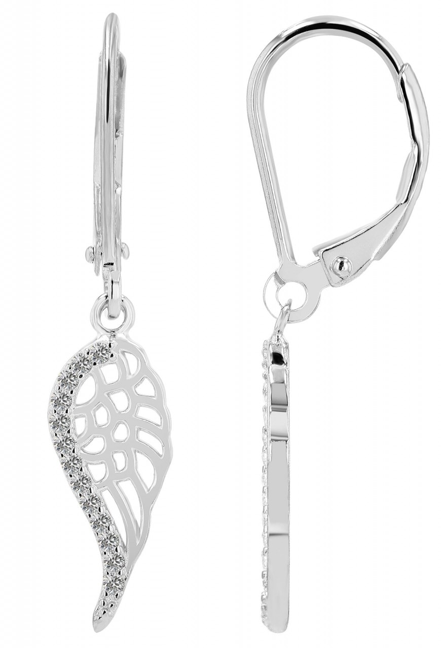 ADELIA ́S Damen Paar Ohrclips "Damen Ohrclips aus rhodiniertem 925 Sterling Silber und Zirkonia", Damen, Silber 925 (Sterlingsilber), silber, Silber