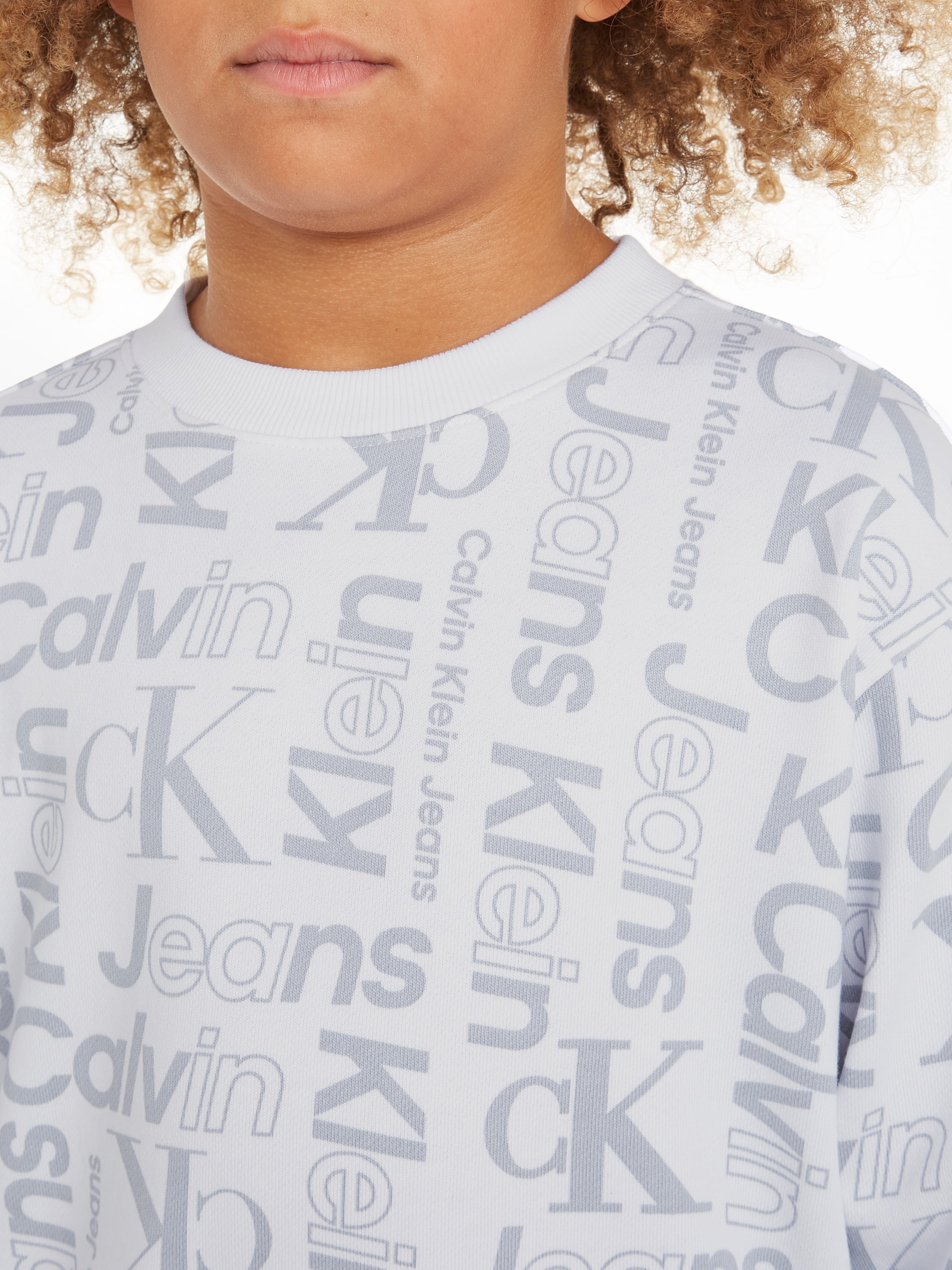 Calvin Klein Jeans Sweatshirt »INST. CK AOP CREWNECK«, Kinder bis 16 Jahre