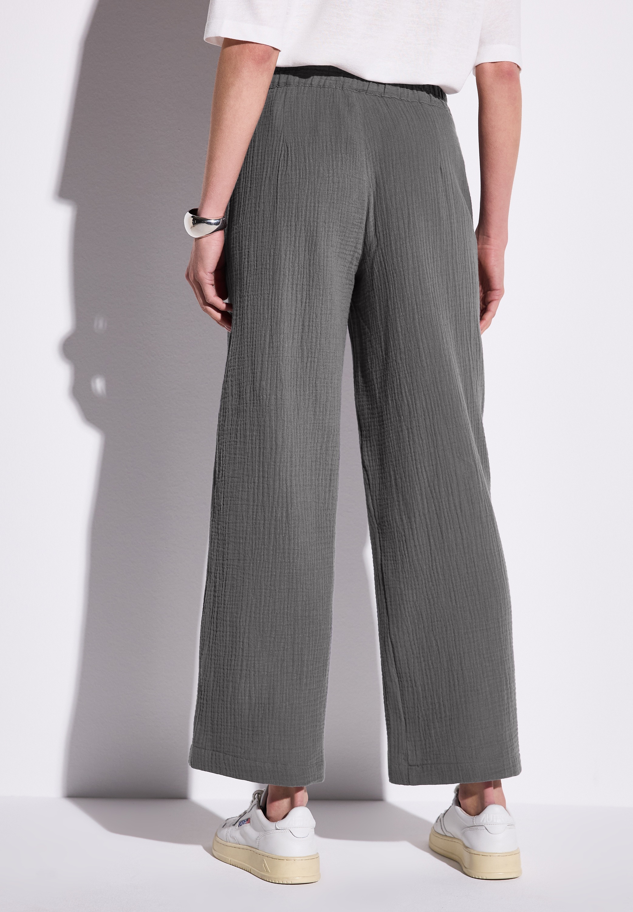 STREET ONE Stoffhose Sommerhose in Struktur-Optik günstig online kaufen