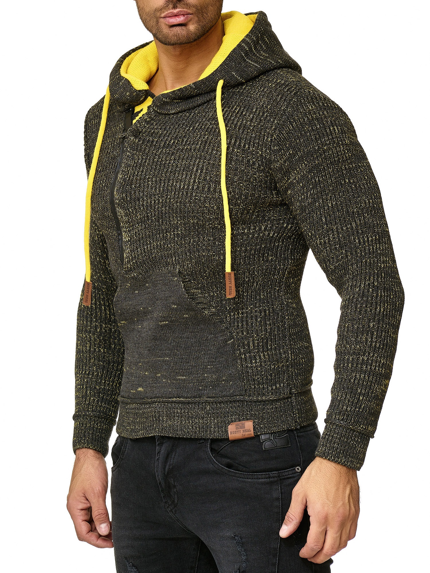 Rusty Neal Kapuzensweatshirt, mit stylischem Ausschnitt