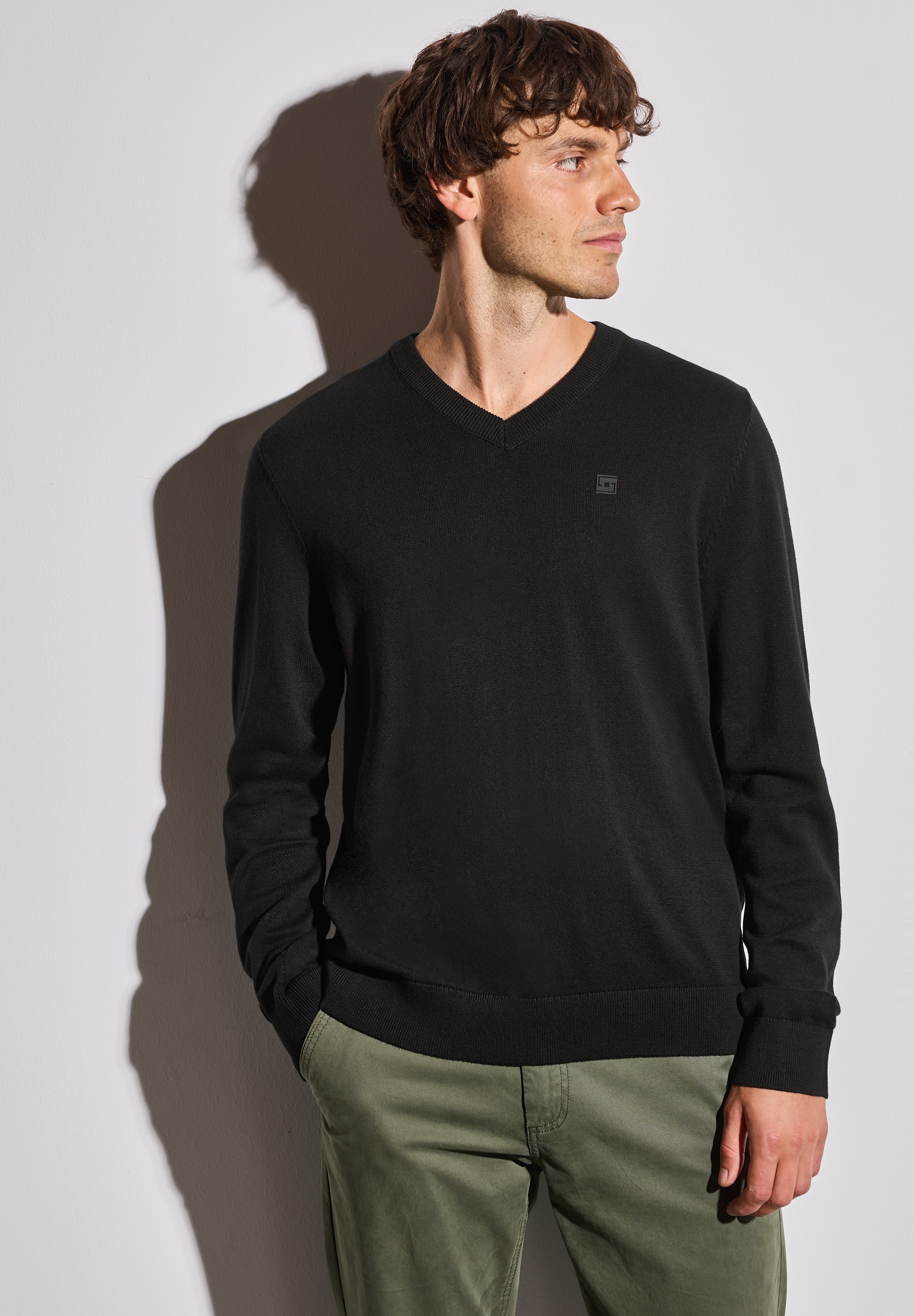 STREET ONE MEN Strickpullover, aus reiner Baumwolle günstig online kaufen