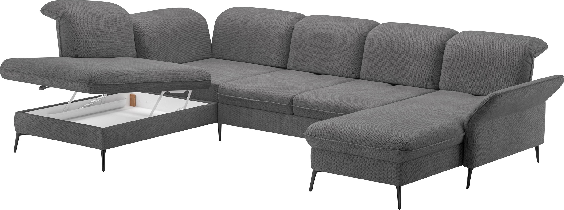 sit&more Wohnlandschaft »Emely«, mit Sitztiefenverstellung optional mit Bettfunktion und Bettkasten