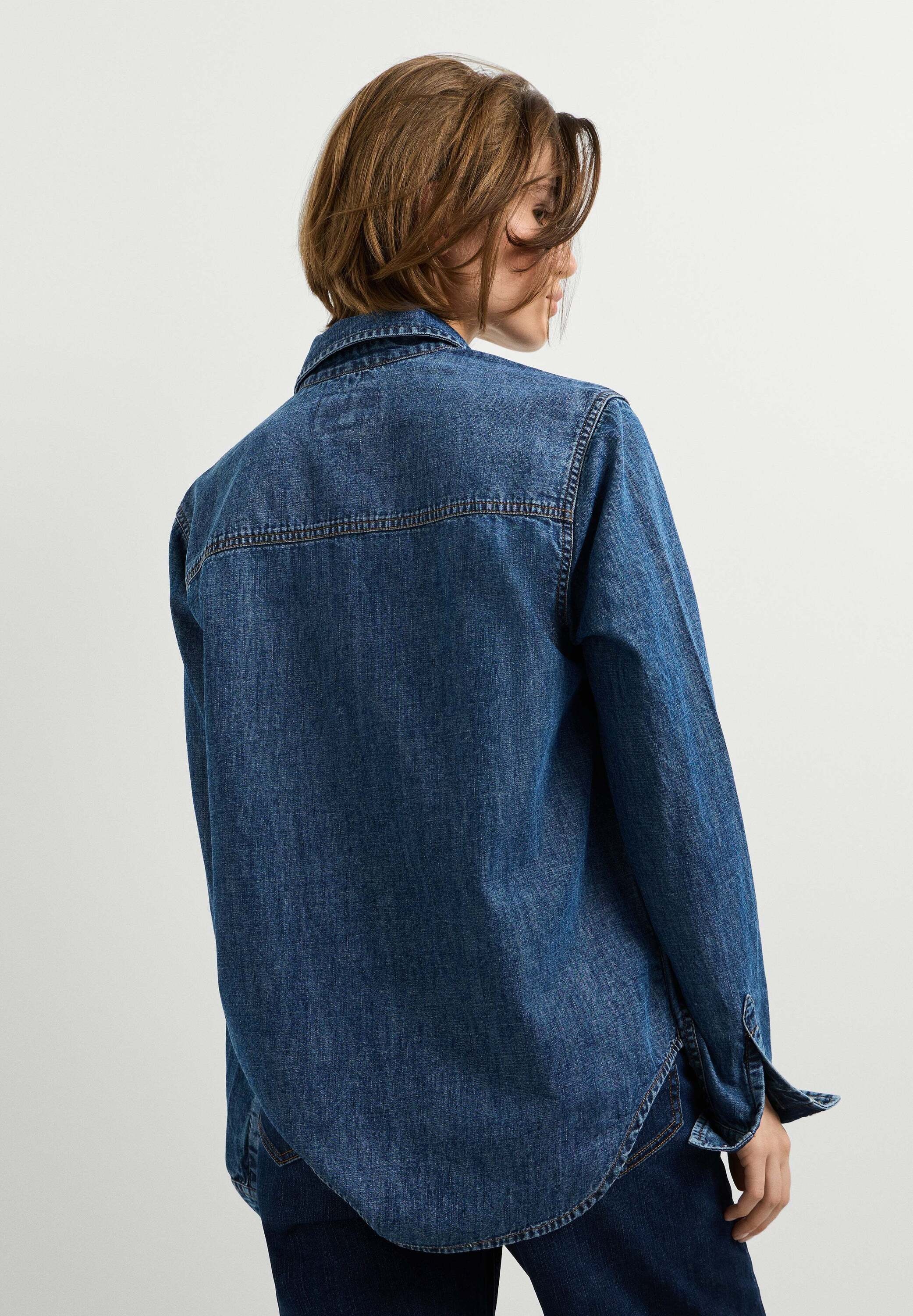 Pepe Jeans T-Shirt »denim shirt ABBEY AUTHENTIC SHIRT DARK USED«