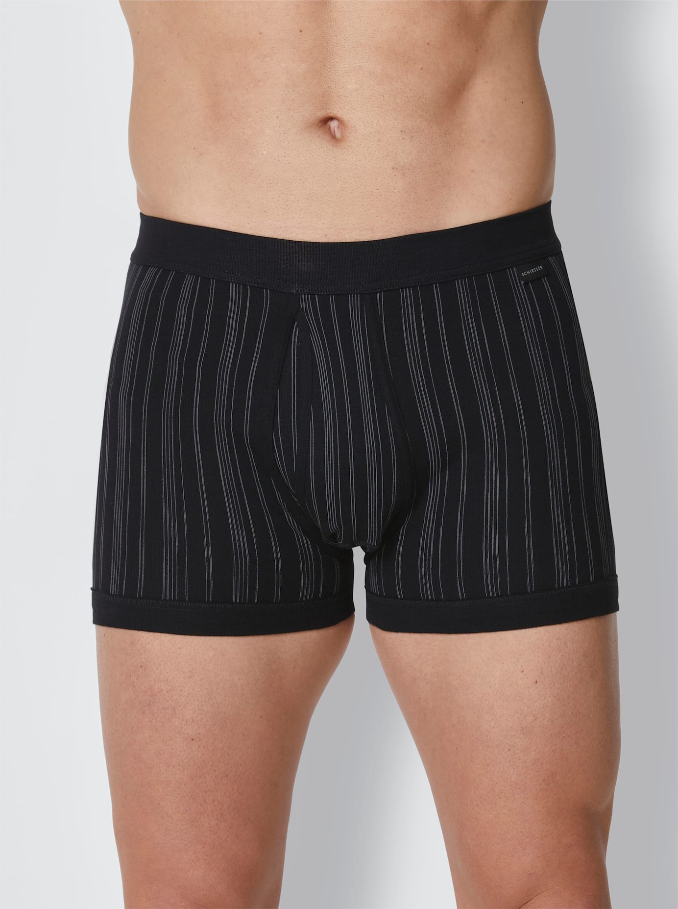 SCHIESSER Herren Schlüpfer, Gr. 8, schwarz, 100% Baumwolle, Unterhosen