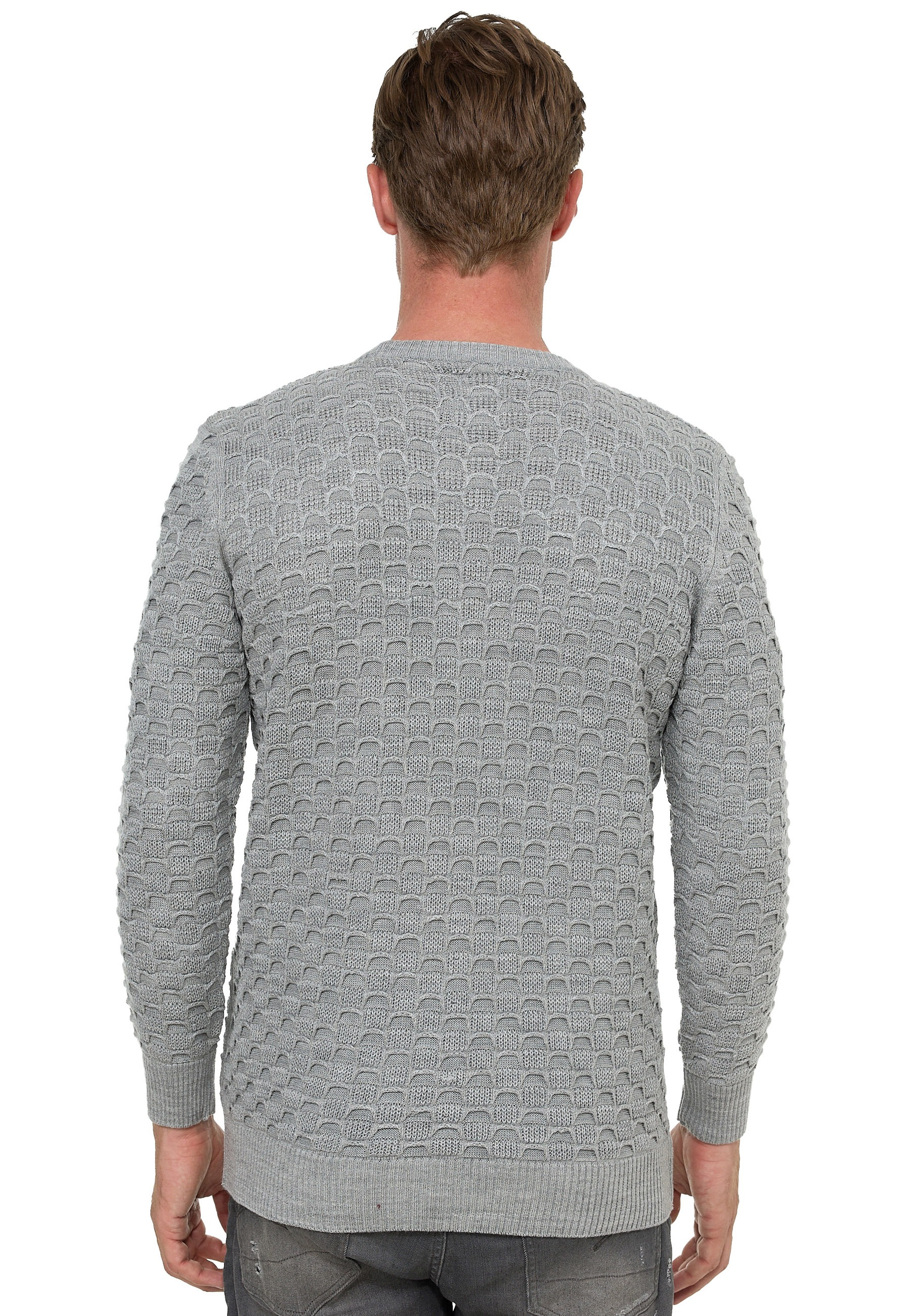 Rusty Neal Strickpullover, mit modernem Strickmuster