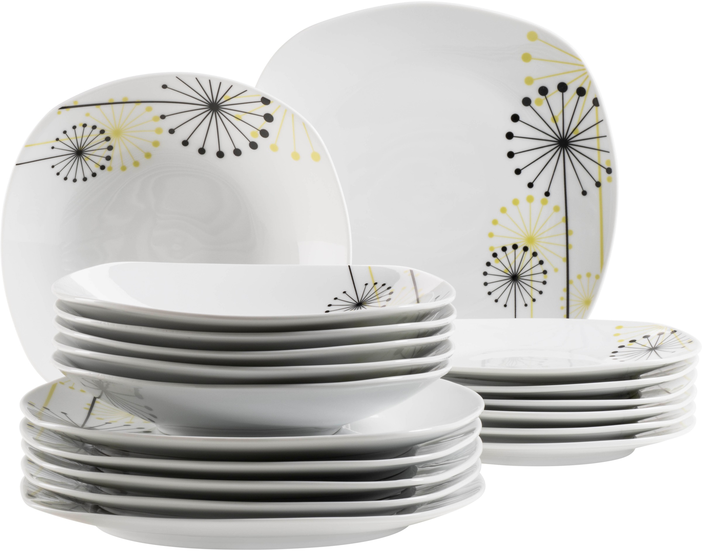 Mäser Weiß Teller-Set "Vanesa Teller Set Porzellan" von Baur