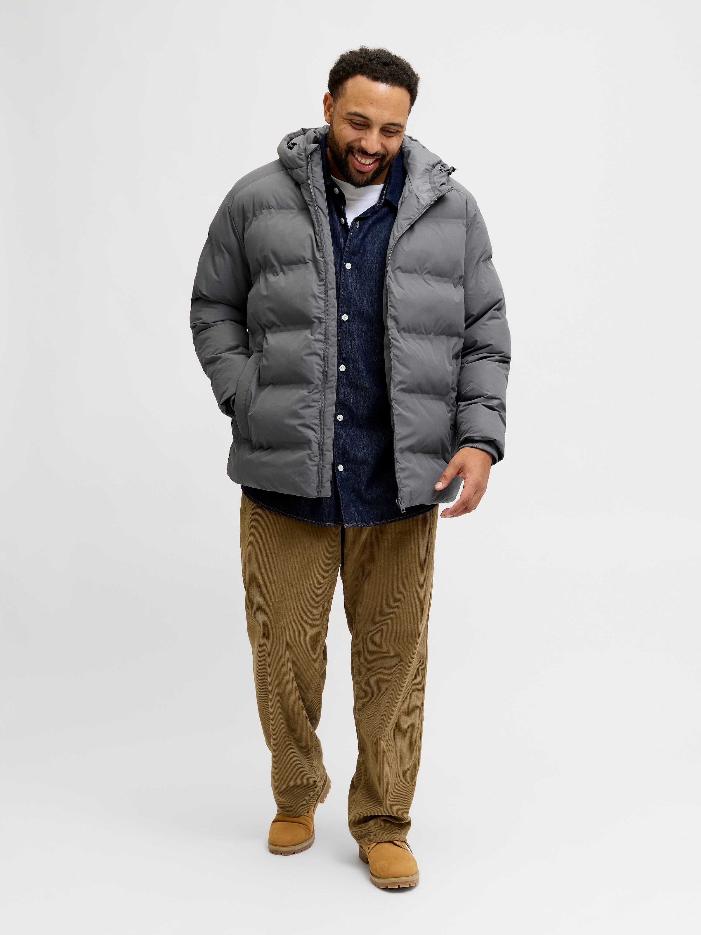 Jack & Jones PlusSize Steppjacke »JJESOHO PUFFER HOOD SN PLS« mit Kapuze