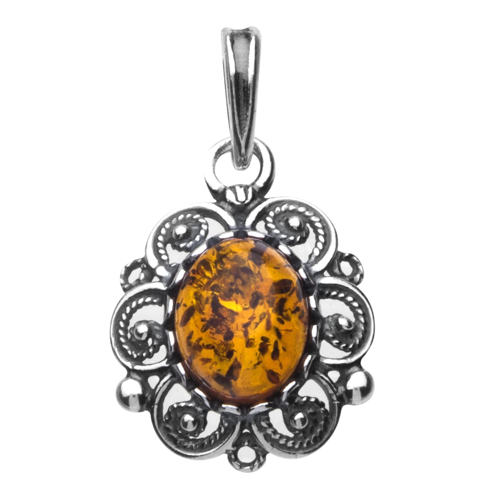 Ostsee-Schmuck Pendentif Traudel Blanc Argent 925