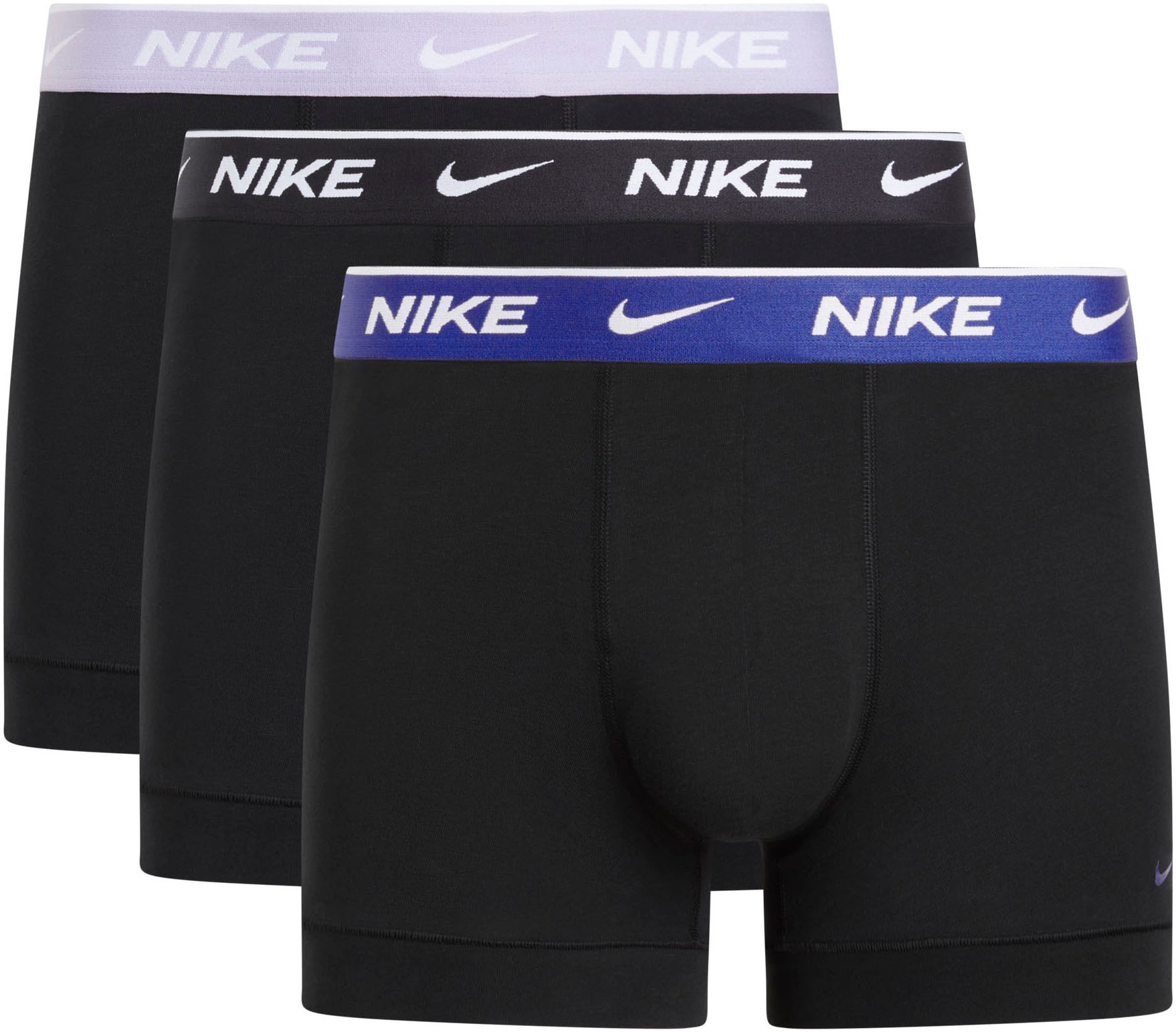 NIKE Underwear Trunk »TRUNK 3PK«, (Packung, 3 St., 3er), mit farbigem NIKE Logo-Elastikbund