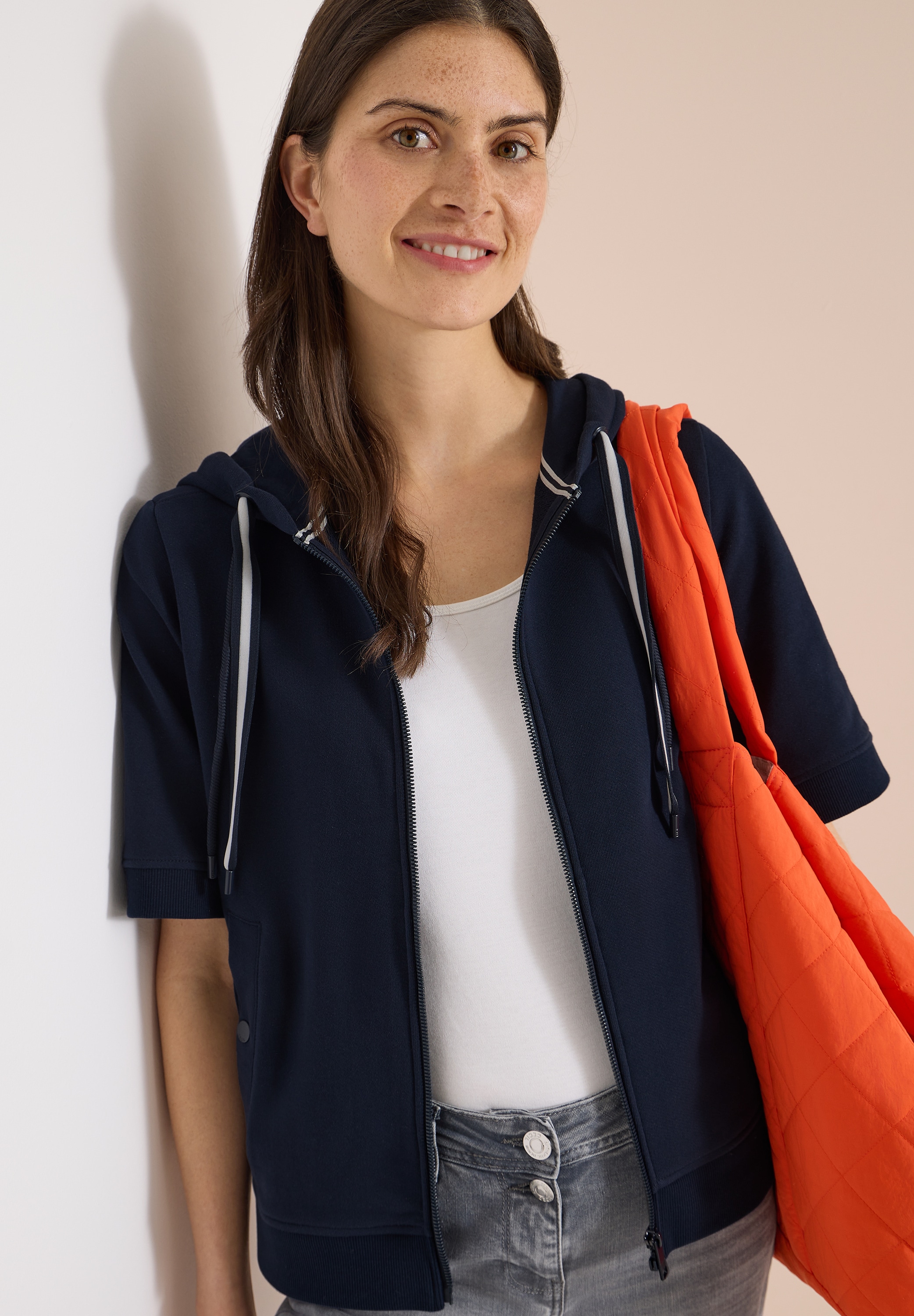 Cecil Sweatjacke aus reiner Baumwolle