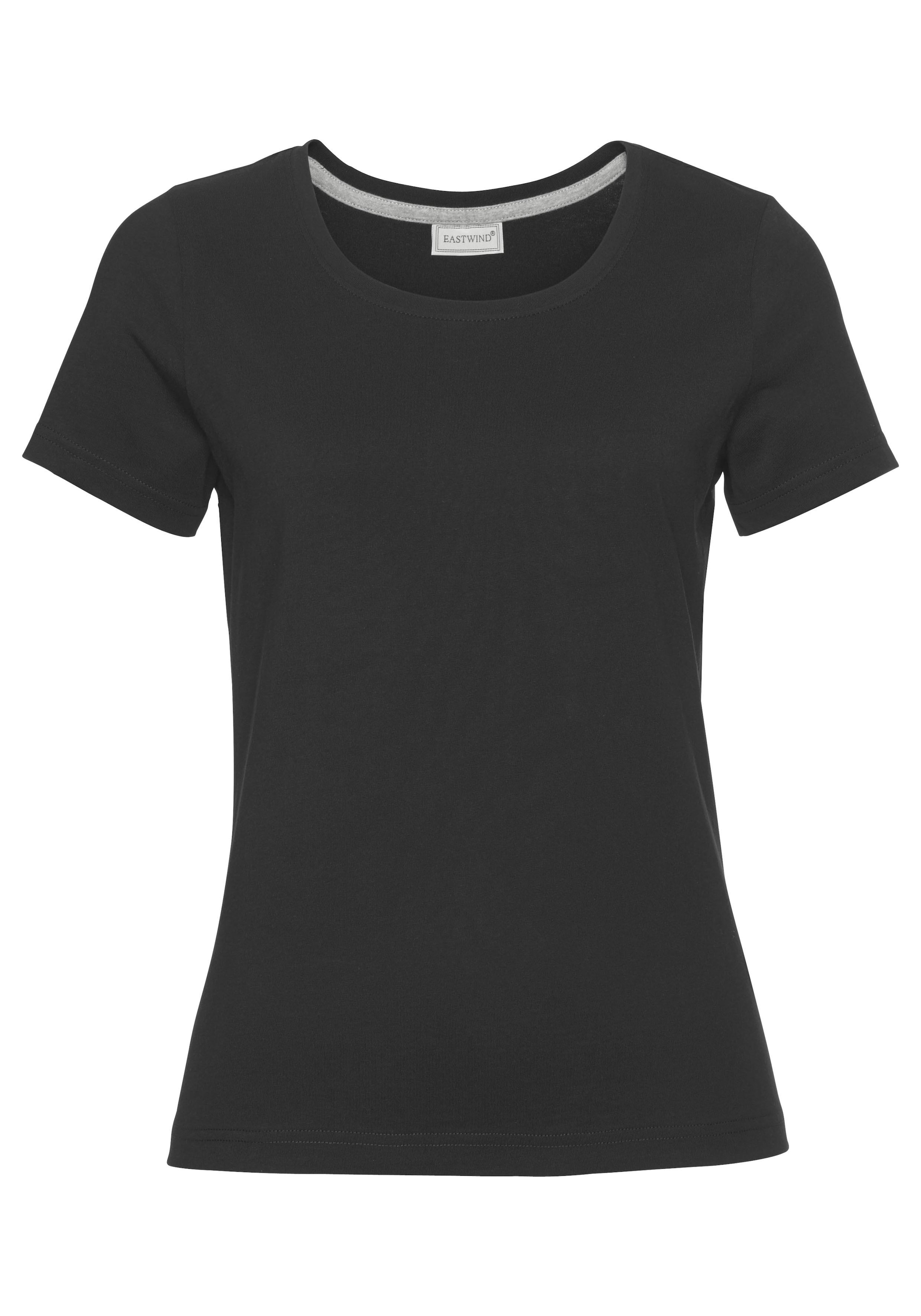 Eastwind T-Shirt, (Packung, 3 tlg., 3er-Pack), Kurzarm, hüftlang, für die Freizeit, aus Baumwolle
