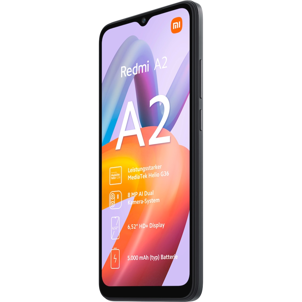 Xiaomi Smartphone »Redmi A2 2GB+32GB«, Schwarz, 16,6 cm/6,52 Zoll, 32 GB Speicherplatz, 8 MP Kamera