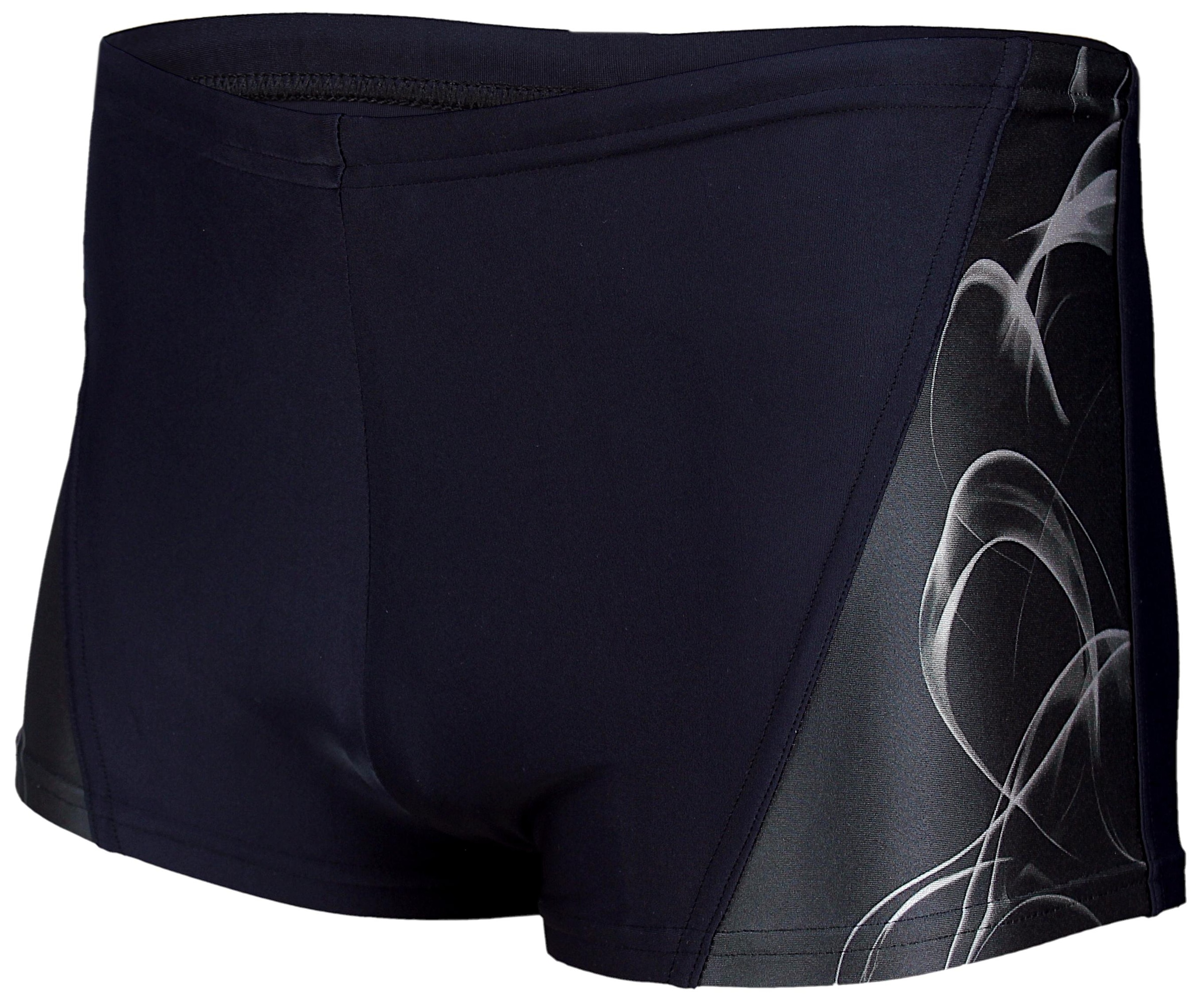 AQUARTI Herren Badehose "Badehose Aquarti Herren Badehose Kurz Sportlich Streifen", grau, Gr. XXL, Obermaterial: 80% Polyamid PA. 20% Elasthan EL.,