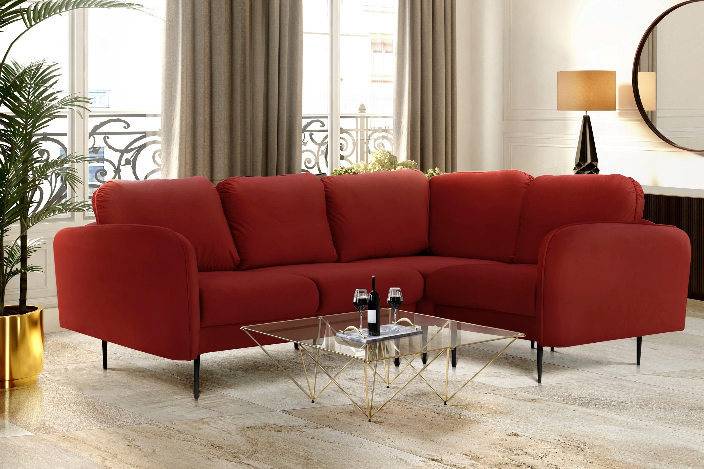 Home affaire Ecksofa "Skidi L-Form" mit losen Rückenkissen und Keder oben a günstig online kaufen