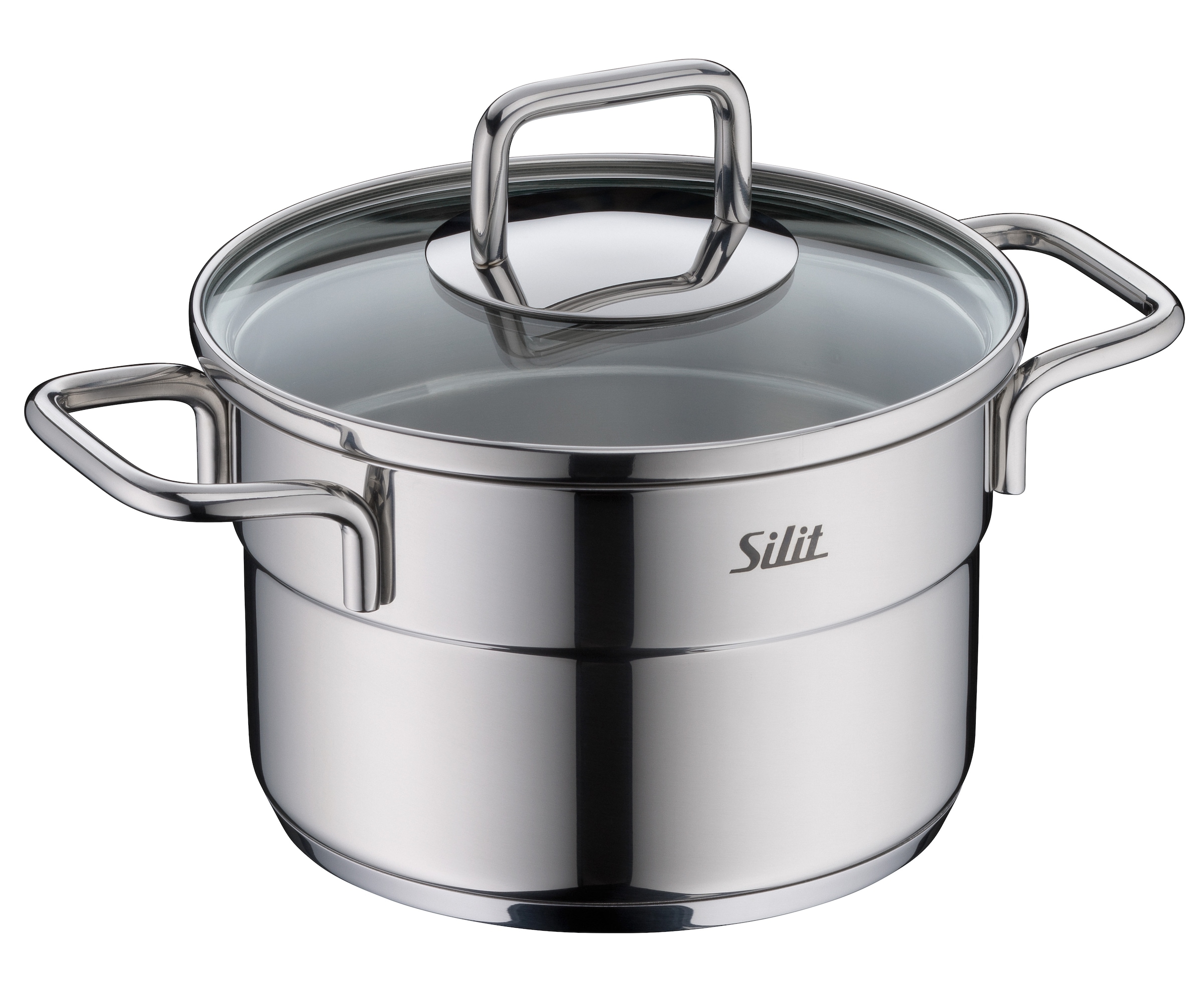 Silit Topf-Set »Extra Cook«, Edelstahl 18/10, (Set, 8 tlg., 4-teiliges Mini-Topf-Set), SiliTherm Universalboden, induktionsgeeignet, spülmaschinengeeignet