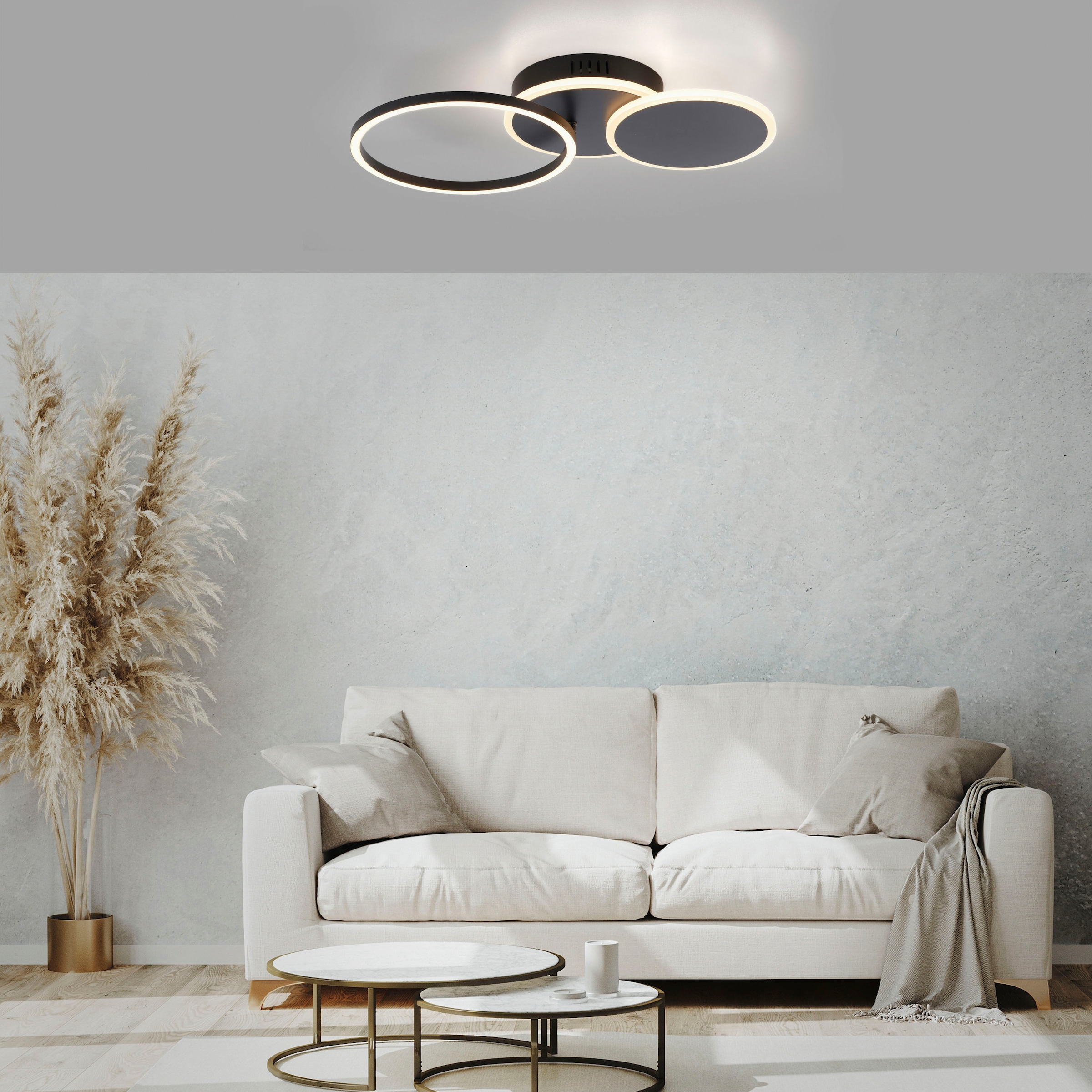 JUST LIGHT Deckenleuchte »SEVENT«, 1 flammig, Leuchtmittel LED-Board | LED fest integriert, LED