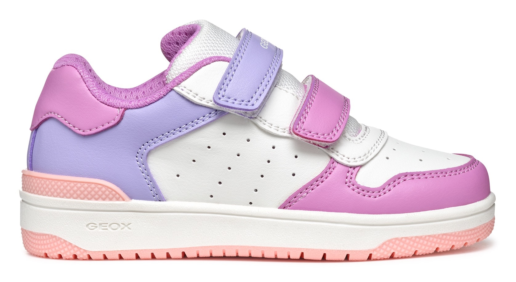 Geox Sneaker »J WASHIBA GIRL«, Sneaker, Freizeitschuh, Klettschuh im Retro Look