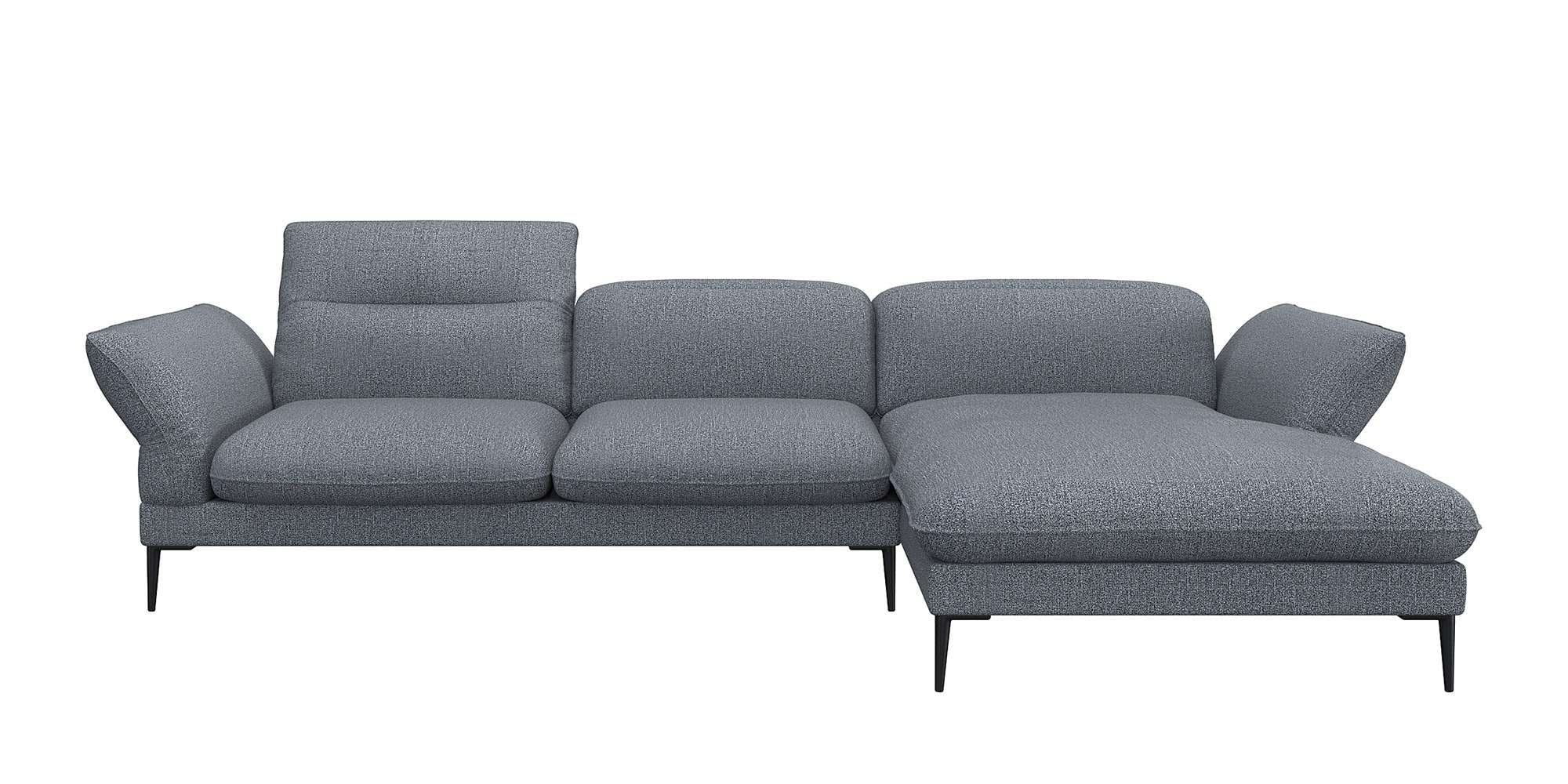 FLEXLUX Ecksofa »Salino, Funktionssofa mit Recamiere, Relaxsofa, Ecksofa«, Sofa mit Arm- und Kopfteil-Verstellungen, Kaltschaum & Stahl-Wellen