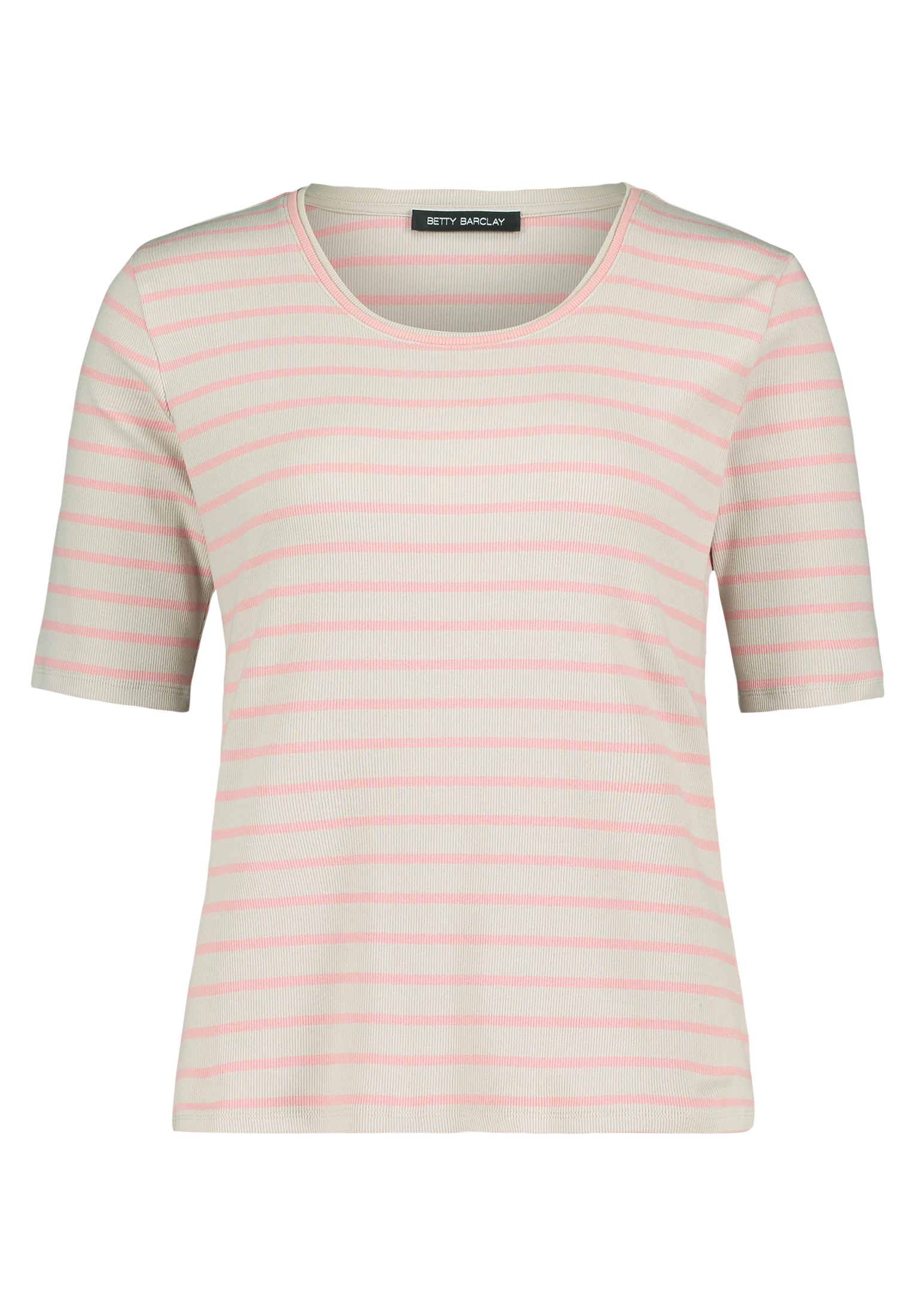 Betty Barclay Kurzarmshirt "Damen Basic Shirt mit Rippenstruktur" 1 Stk. tl günstig online kaufen
