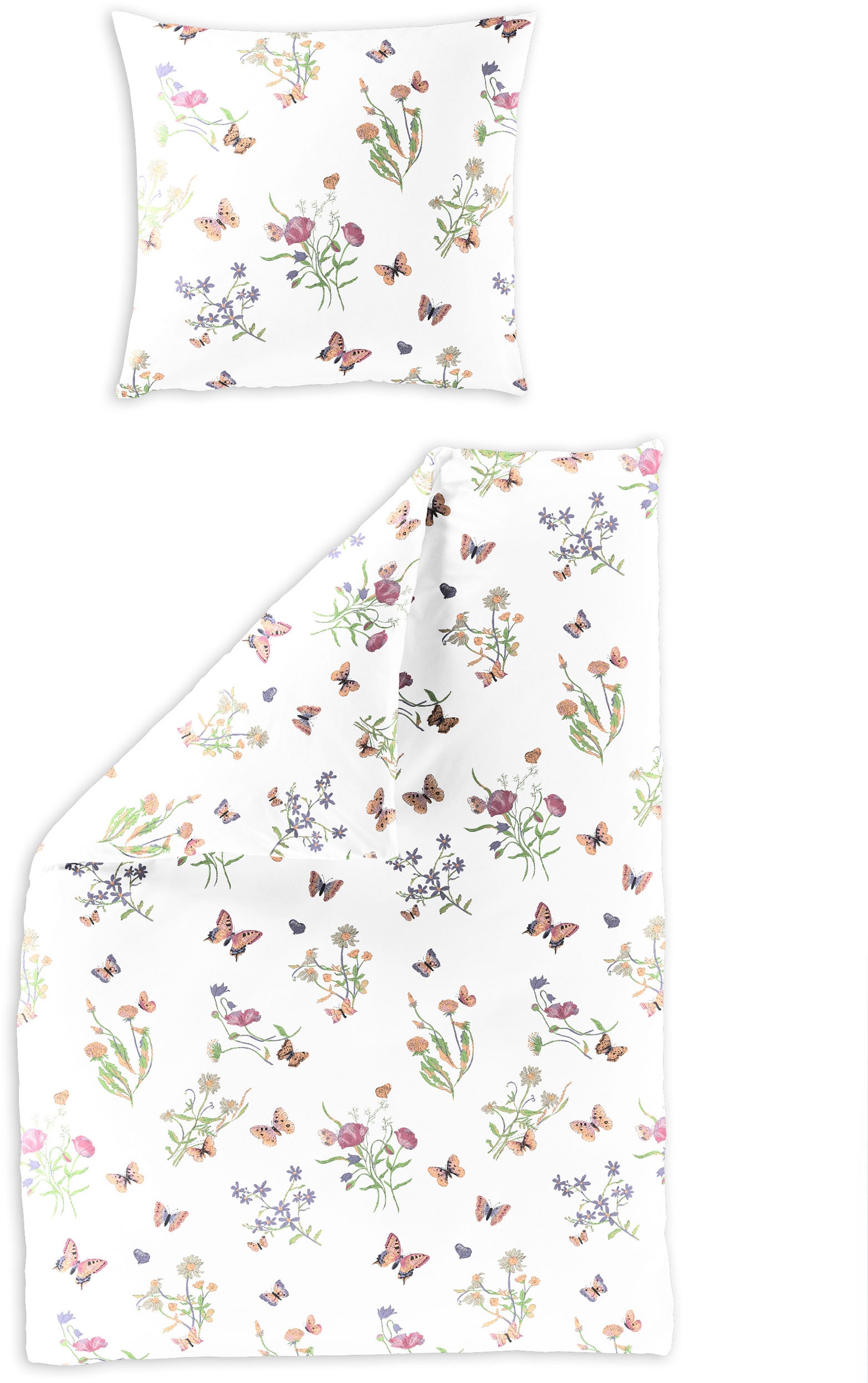 BIERBAUM Bettwäsche "6117" 2 Stk. Mako-Satin, 100 % Baumwolle, pflegeleicht günstig online kaufen