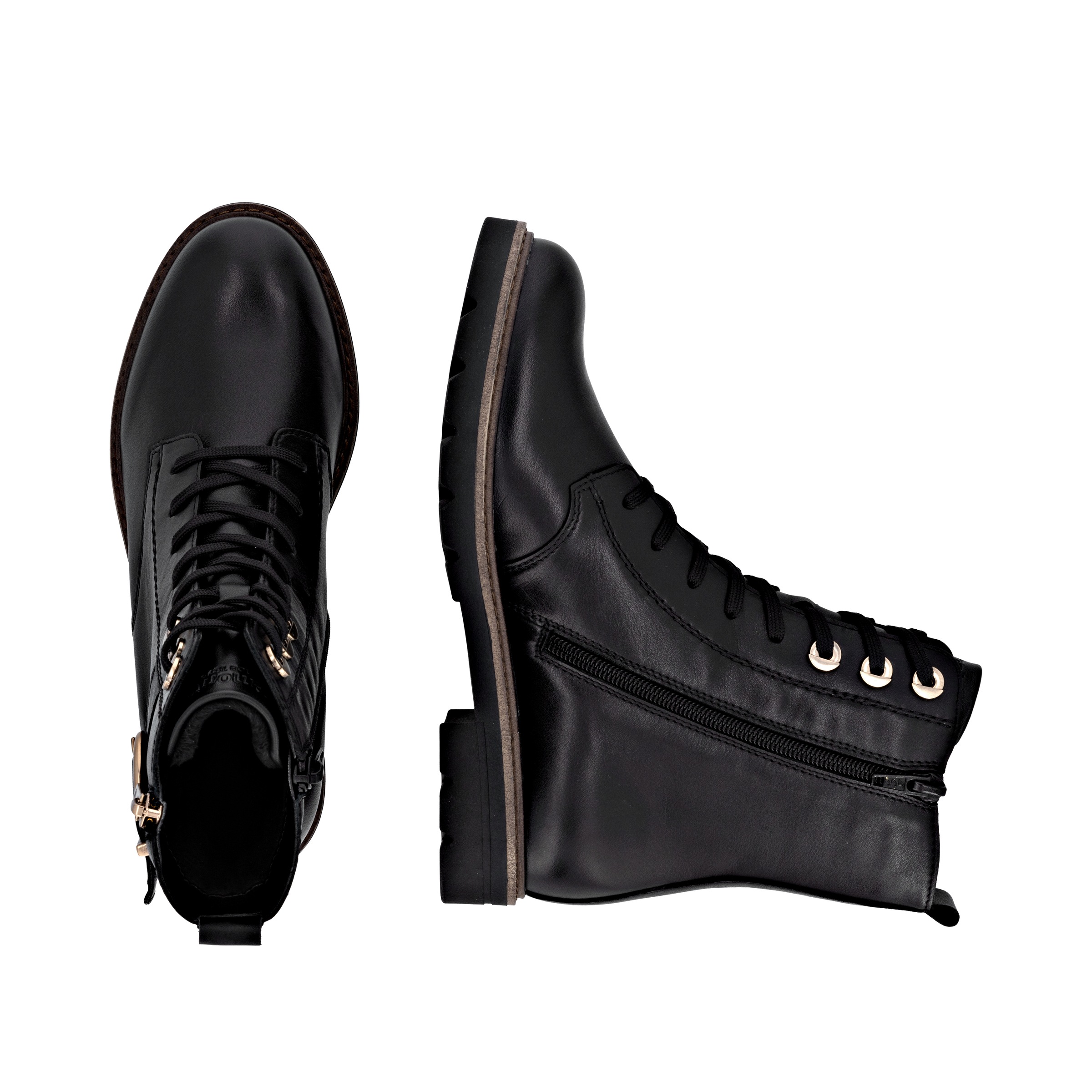 Remonte Schnürstiefelette, Schnürboots, Casual-Stiefelette, Blockabsatz, mit großer Zierschließe
