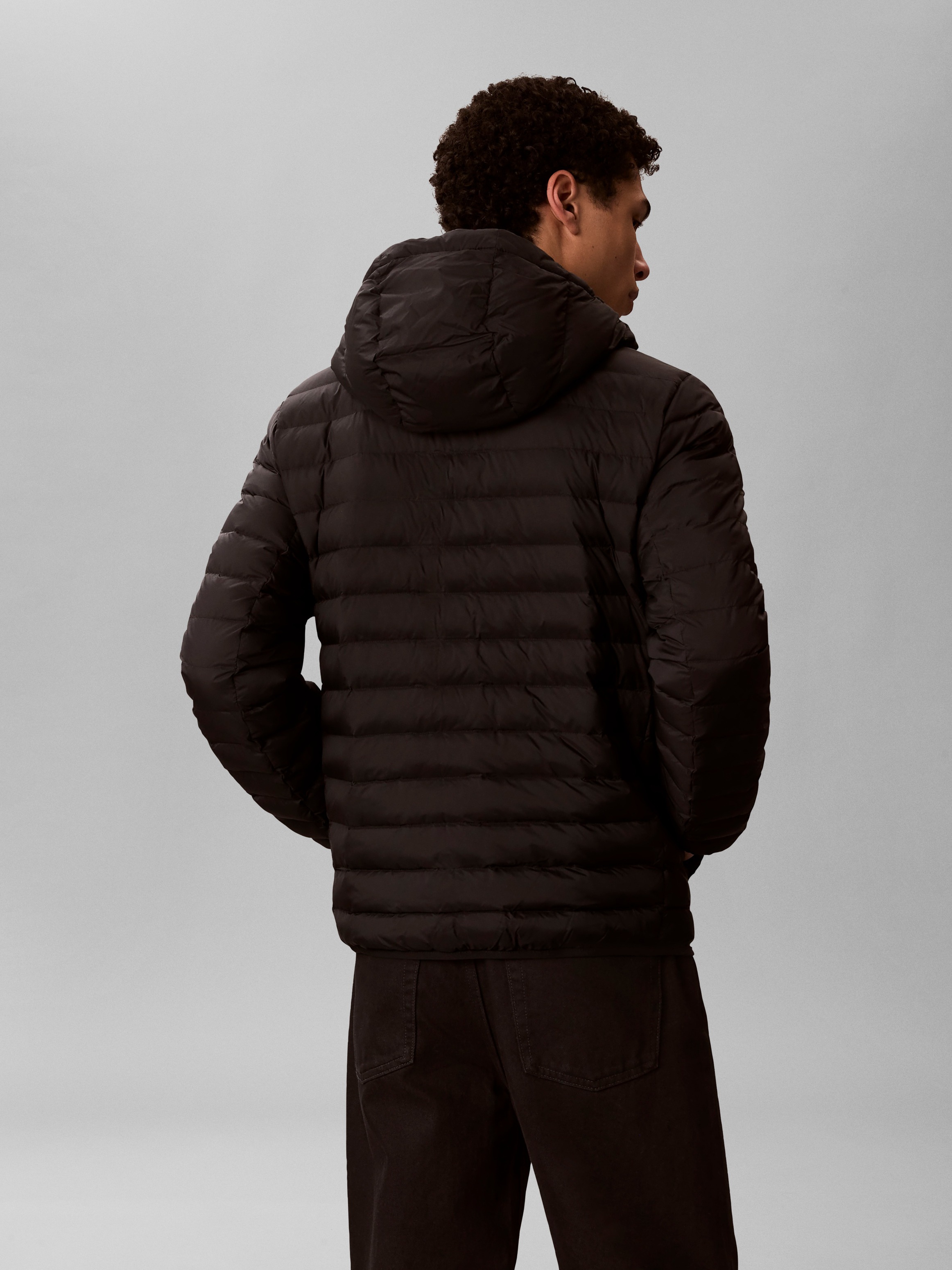 Calvin Klein Funktionsjacke "LS HOODED NYLON CHANNELED PUFFER" mit Kapuze R günstig online kaufen