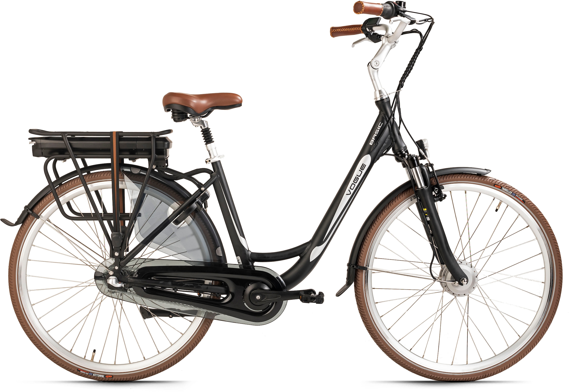 VOGUE BIKE E-Bike "Basic", 3 Gang, Shimano, Nexus, Frontmotor 250 W, Pedelec, Elektrofahrrad für Damen u. Herren