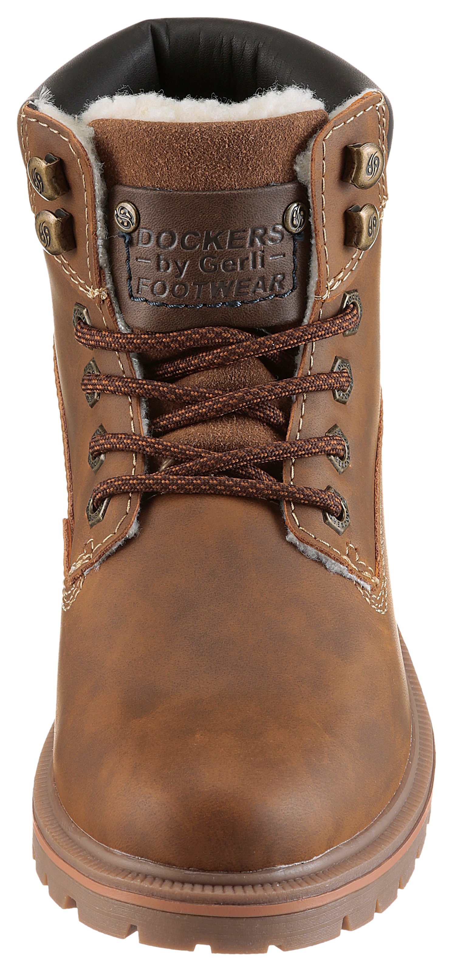 Dockers by Gerli Women Worker Boots Cognac-Dark Brown 38 3