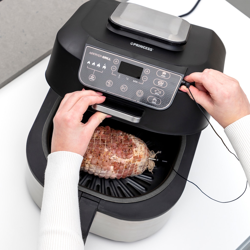 PRINCESS Heißluftfritteuse »182092 Airfryer Grill – 2-in-1 Heißluftfritteuse und Grill«, 1760 W, Fassungsvermögen 0 l