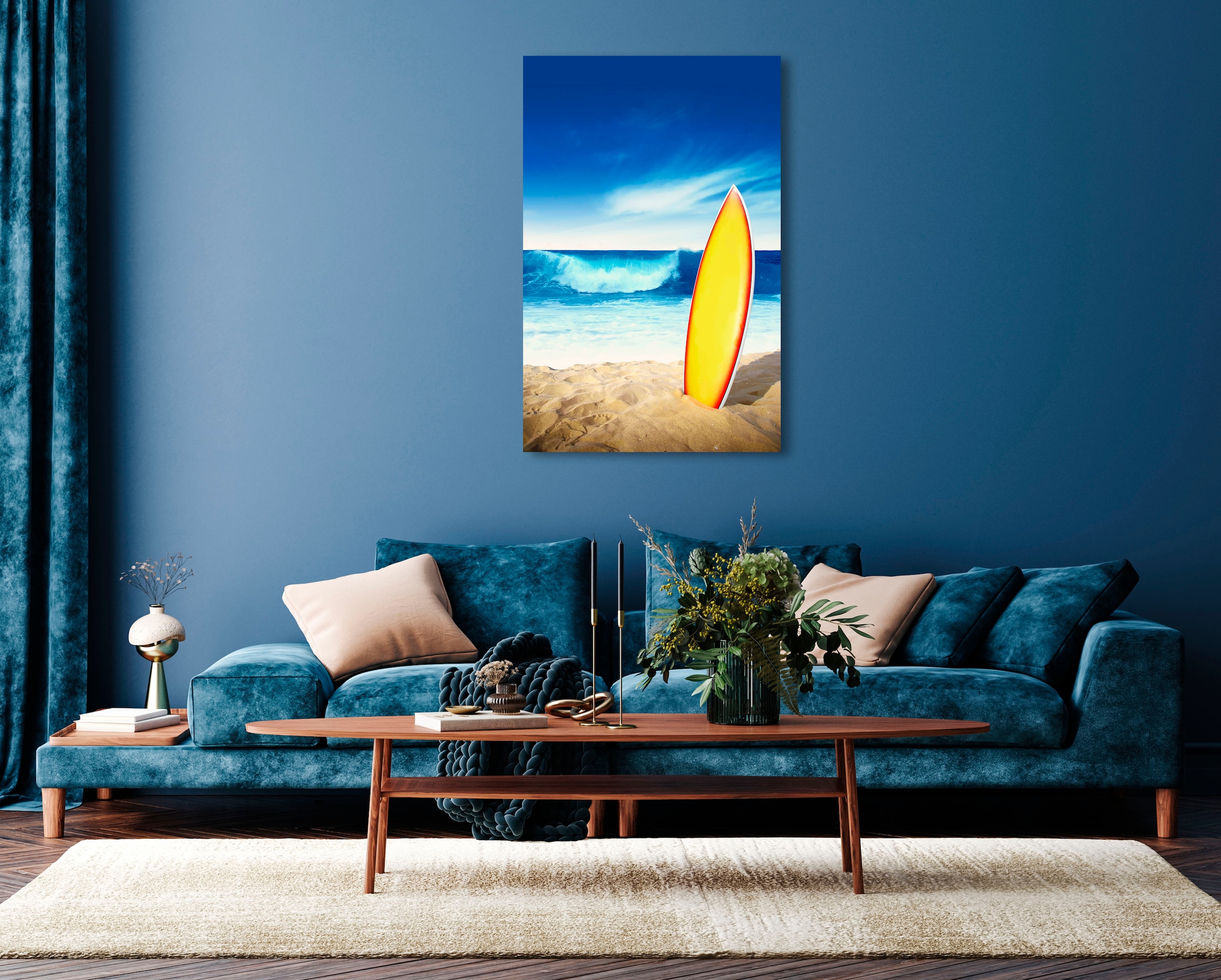 queence Acrylglasbild "Emda", Landschaft-Italien-Spanien-Strand-Himmel-Meer günstig online kaufen