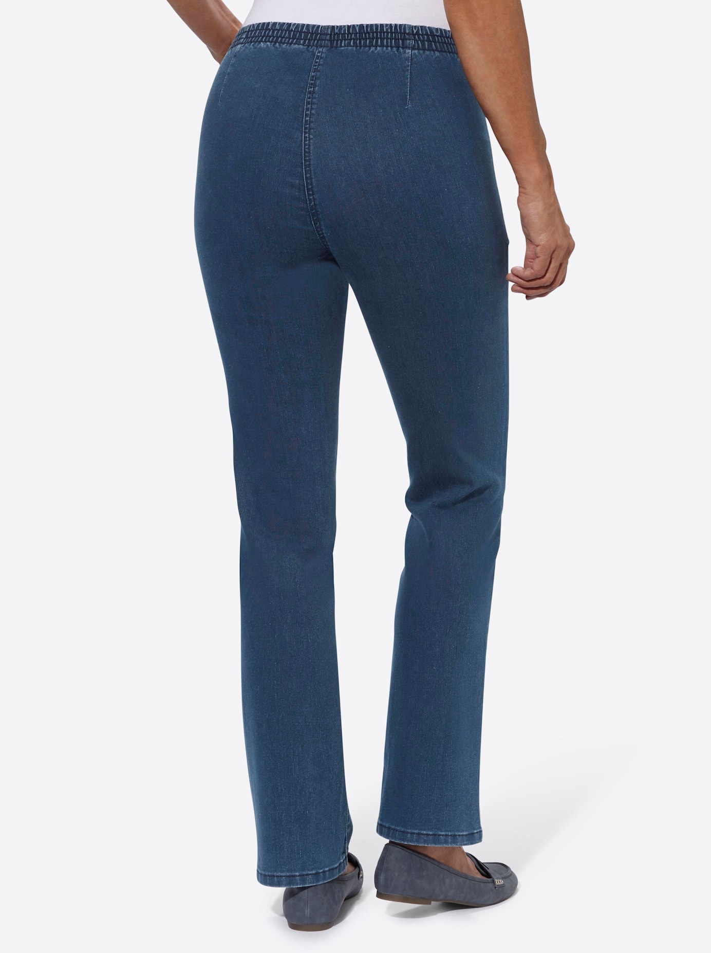 Classic Basics Women Pull-on Jeans Blue Size 54 3