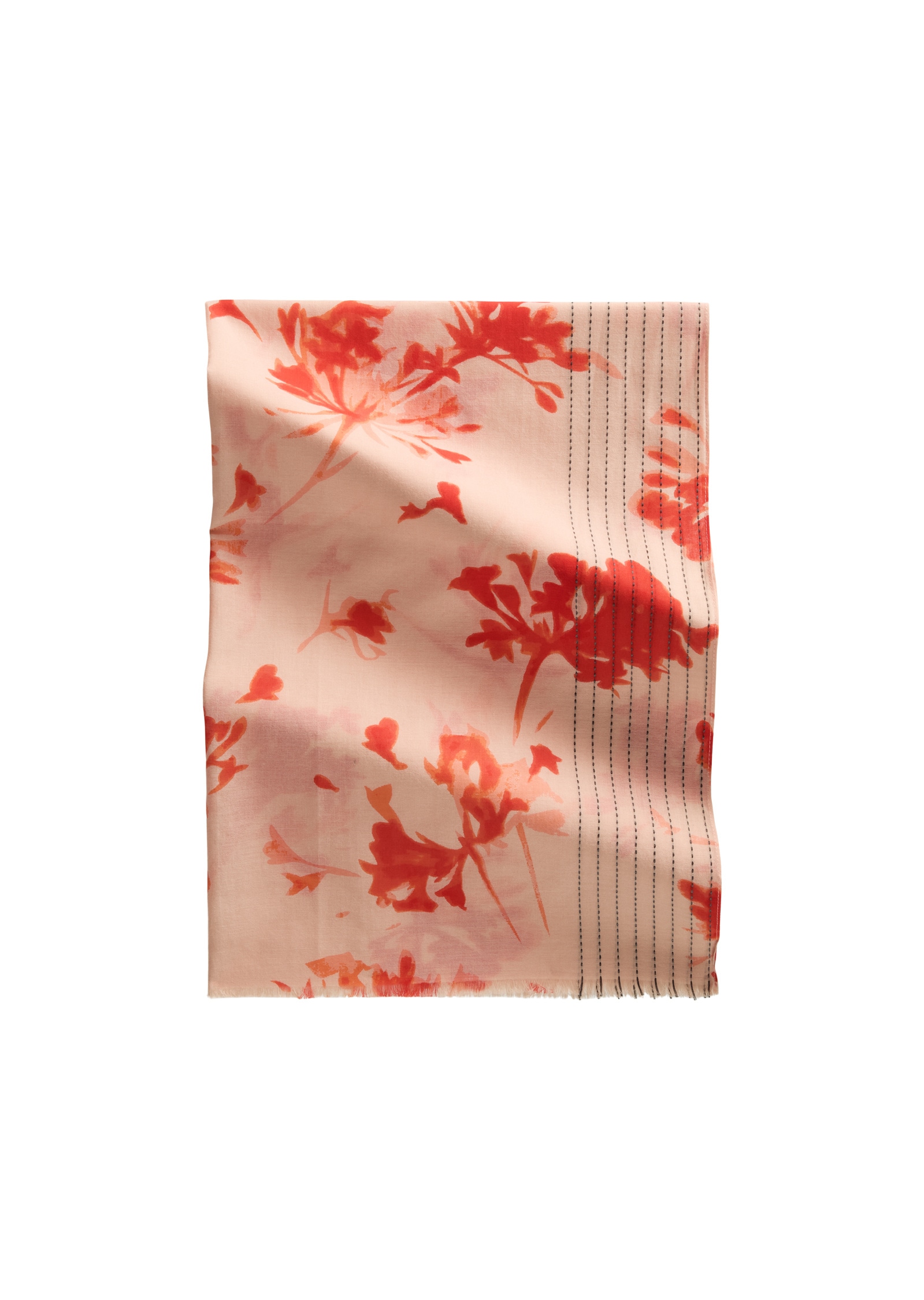 Marc O'Polo Schal »mit Stickerei und Fransenkante«