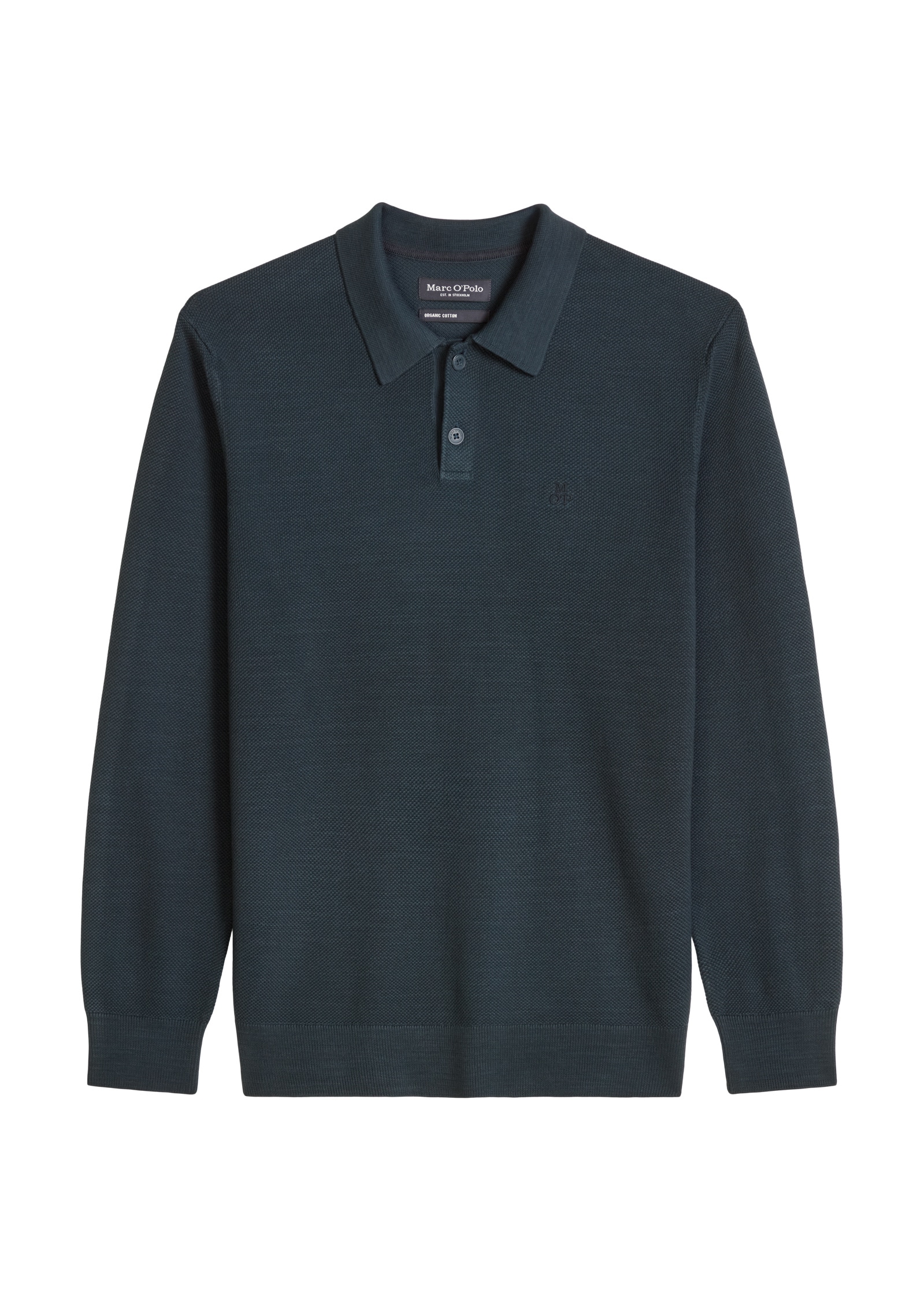 Marc O'Polo Langarm-Poloshirt »aus reiner Bio-Baumwolle«