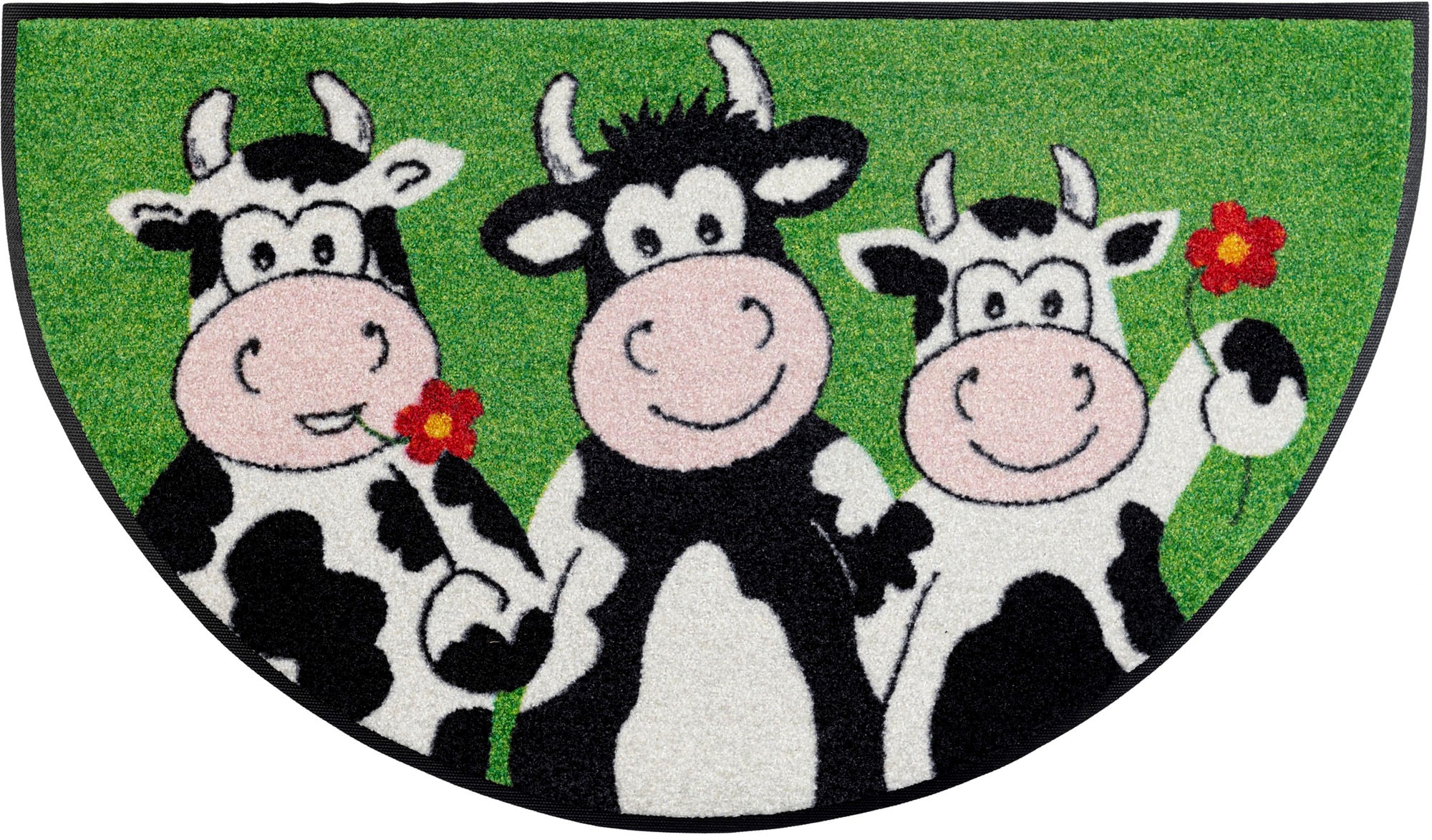 wash+dry by Fußmatte BAUR Rechnung Cow rechteckig | Trio«, auf Kleen-Tex »Round