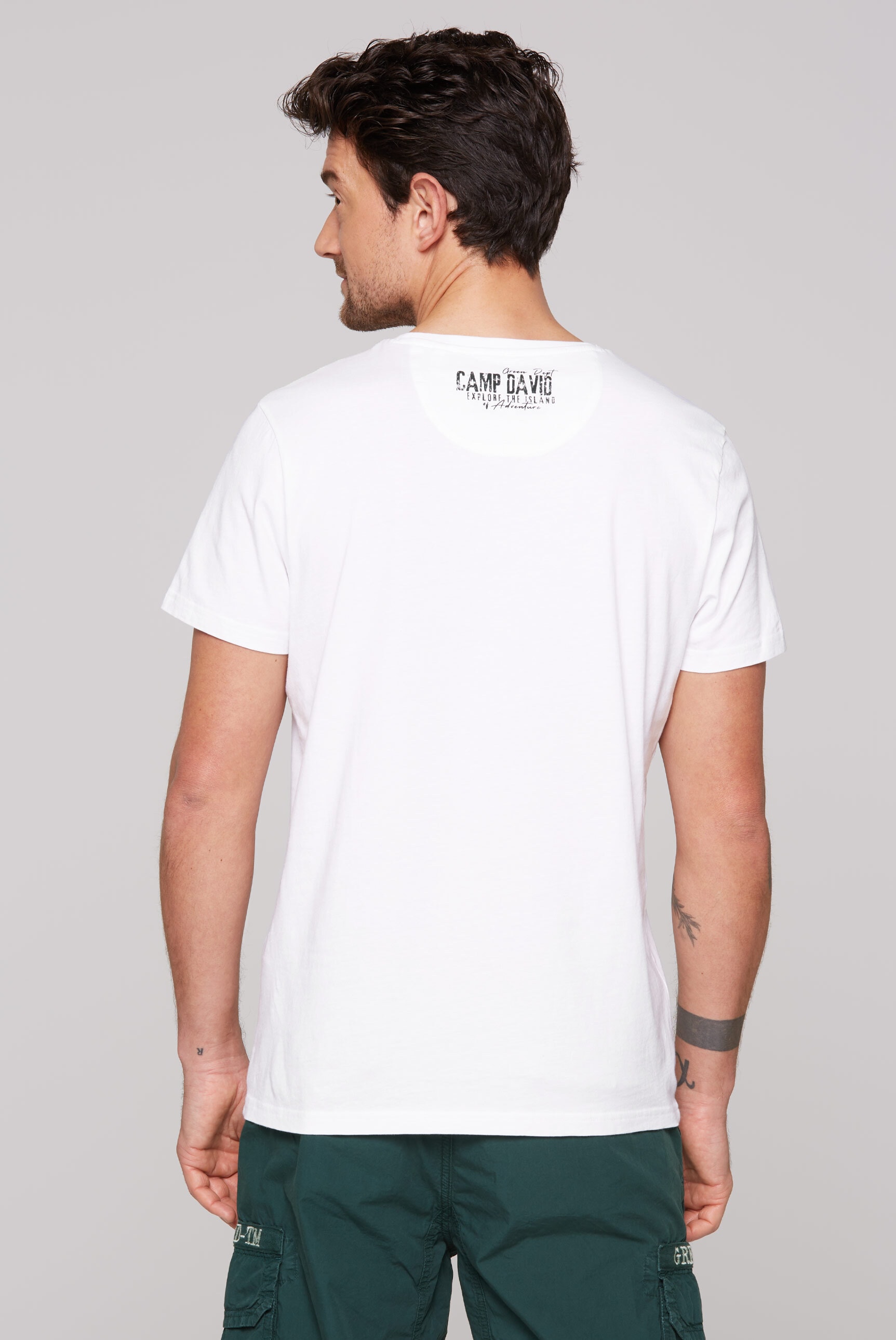 CAMP DAVID Rundhalsshirt, aus Baumwolle
